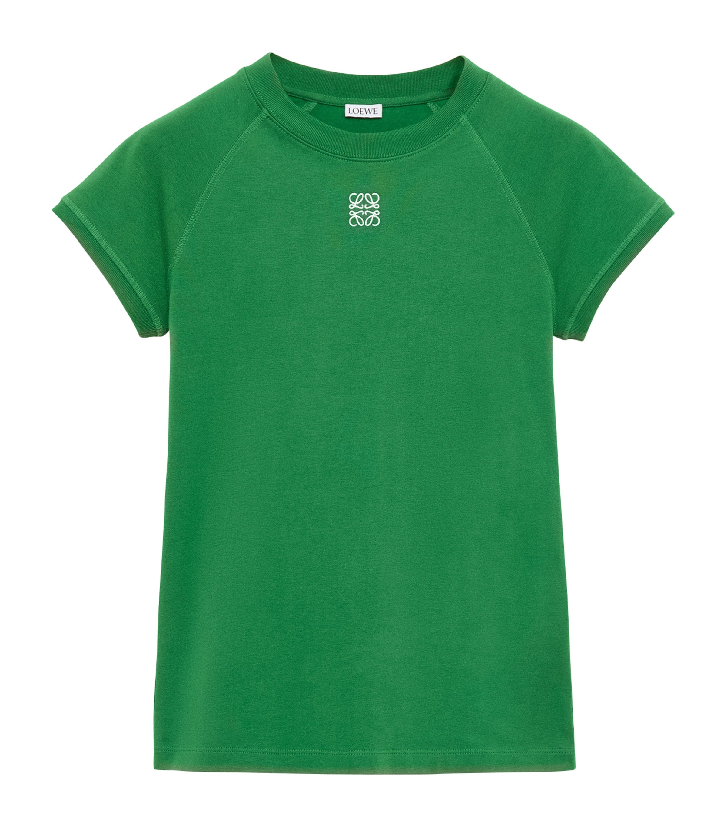 LOEWE Womens Anagram Logo T-Shirt Green