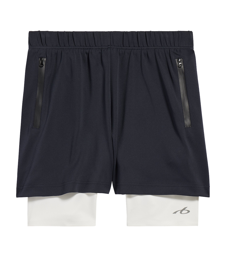 Balenciaga Mens Double-Layer Techwear Shorts