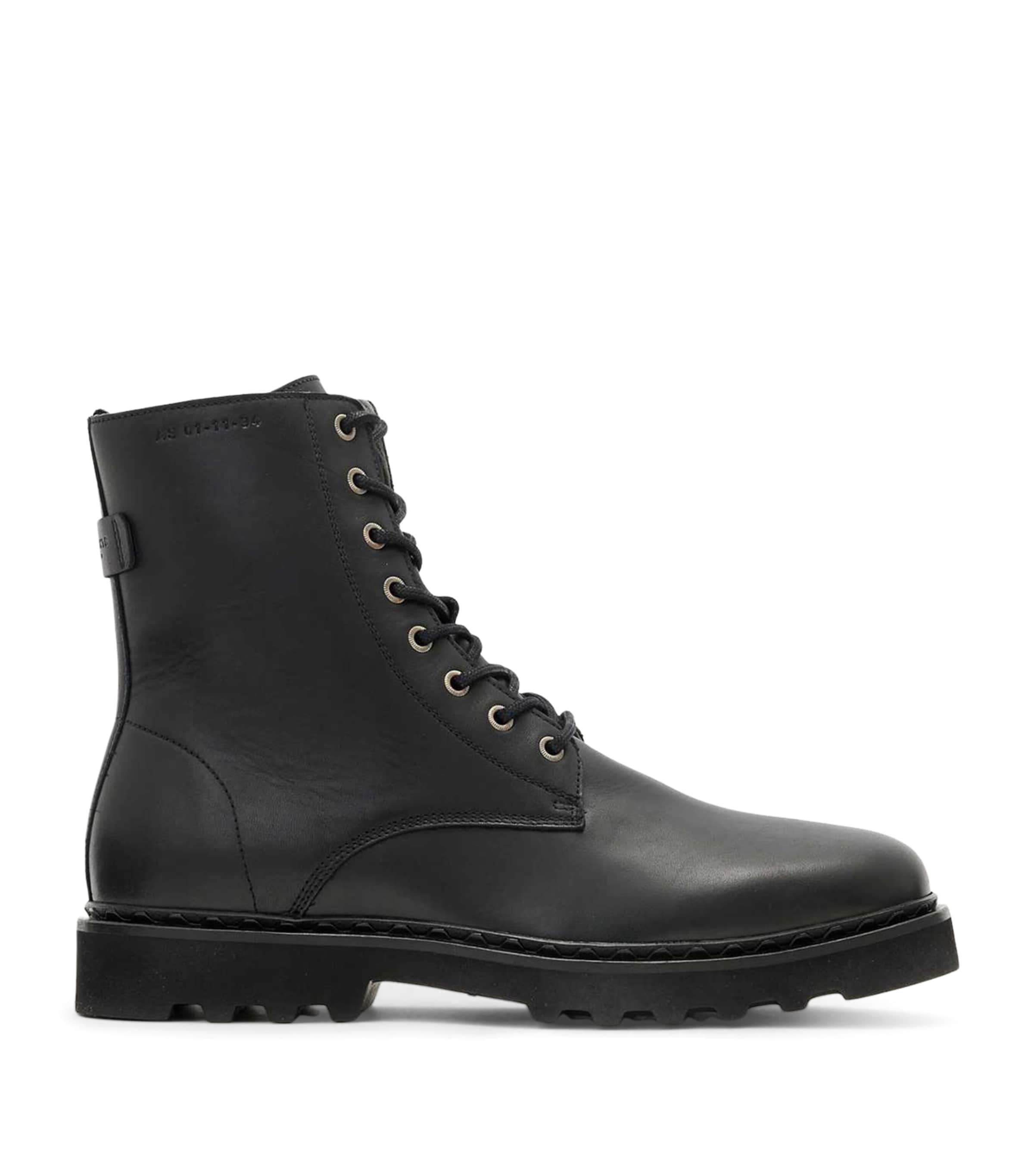 Leather Skiff Military Boots
