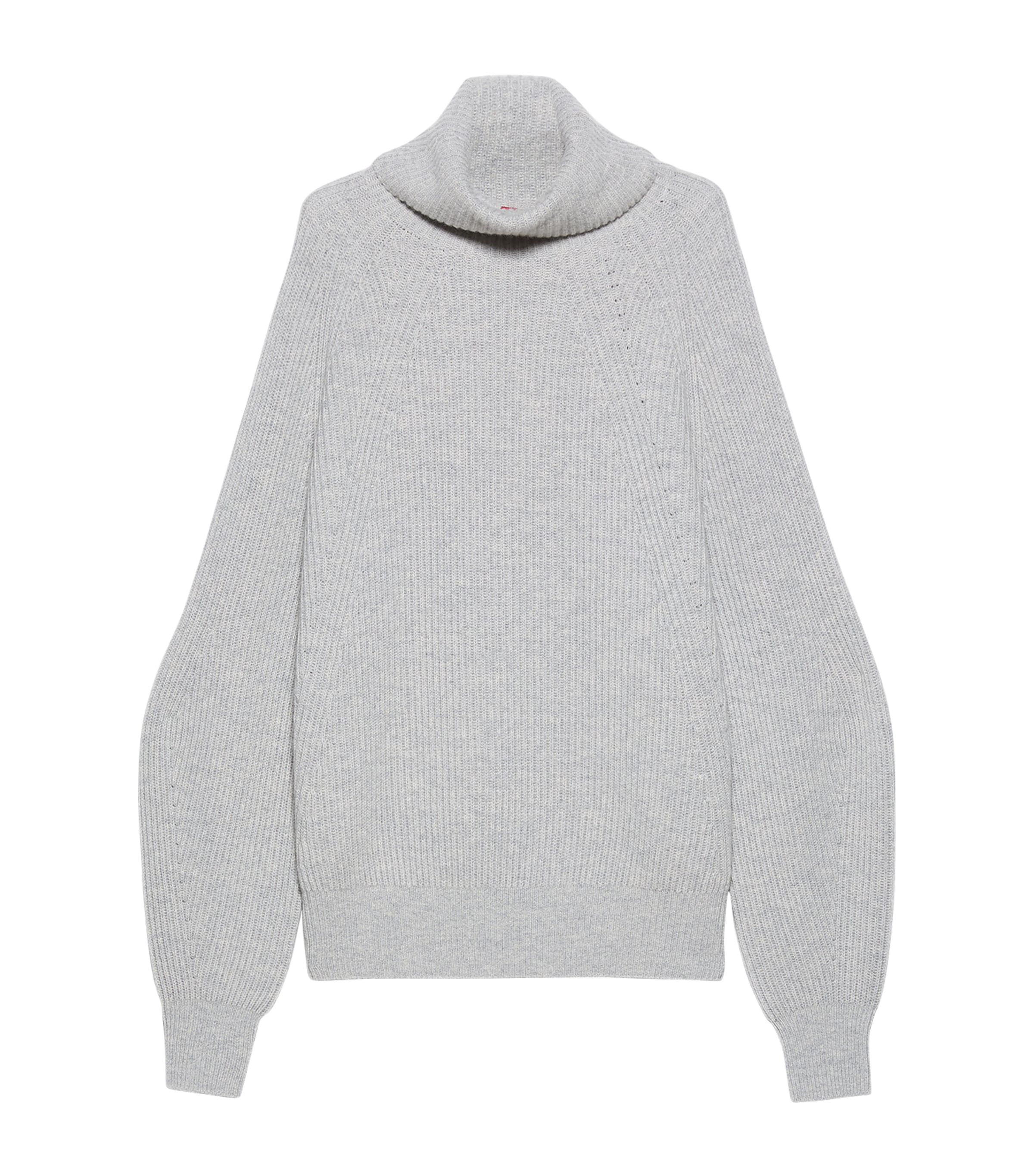 MAX&Co. Womens Wool-Cashmere Rollneck Sweater Light Grey