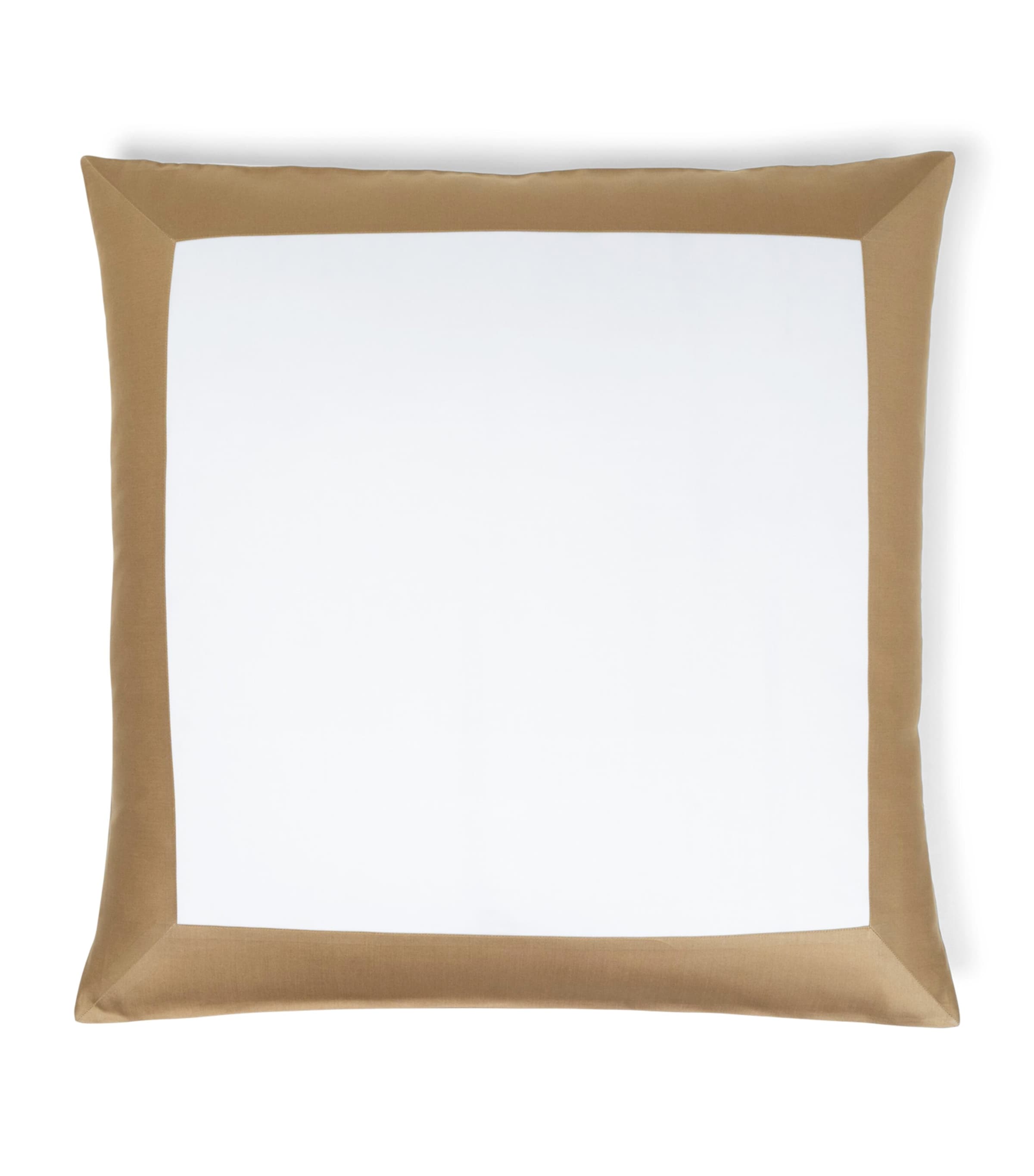 Frette Cotton Bold Euro Pillowcase (65cm x 65cm) Milk/tan