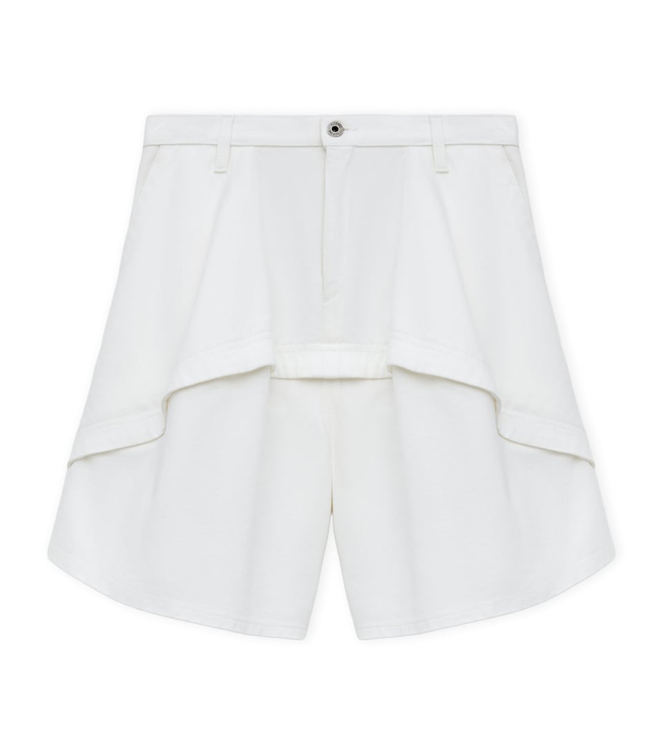 LOEWE Womens x Paula's Ibiza Cotton Panelled Shorts White