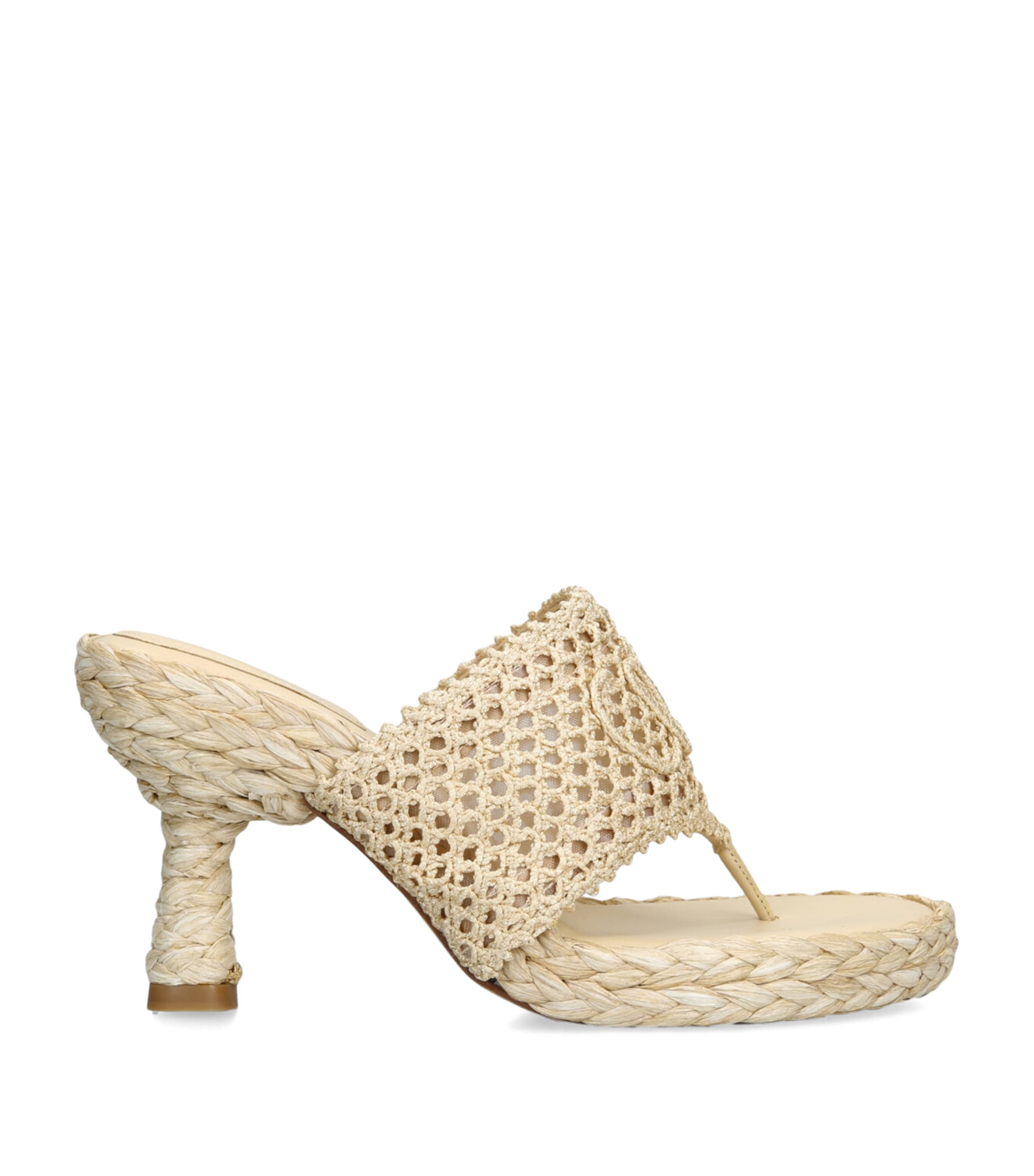 Jimmy Choo Raffia Alexia Heeled Mules 70 | Harrods UK