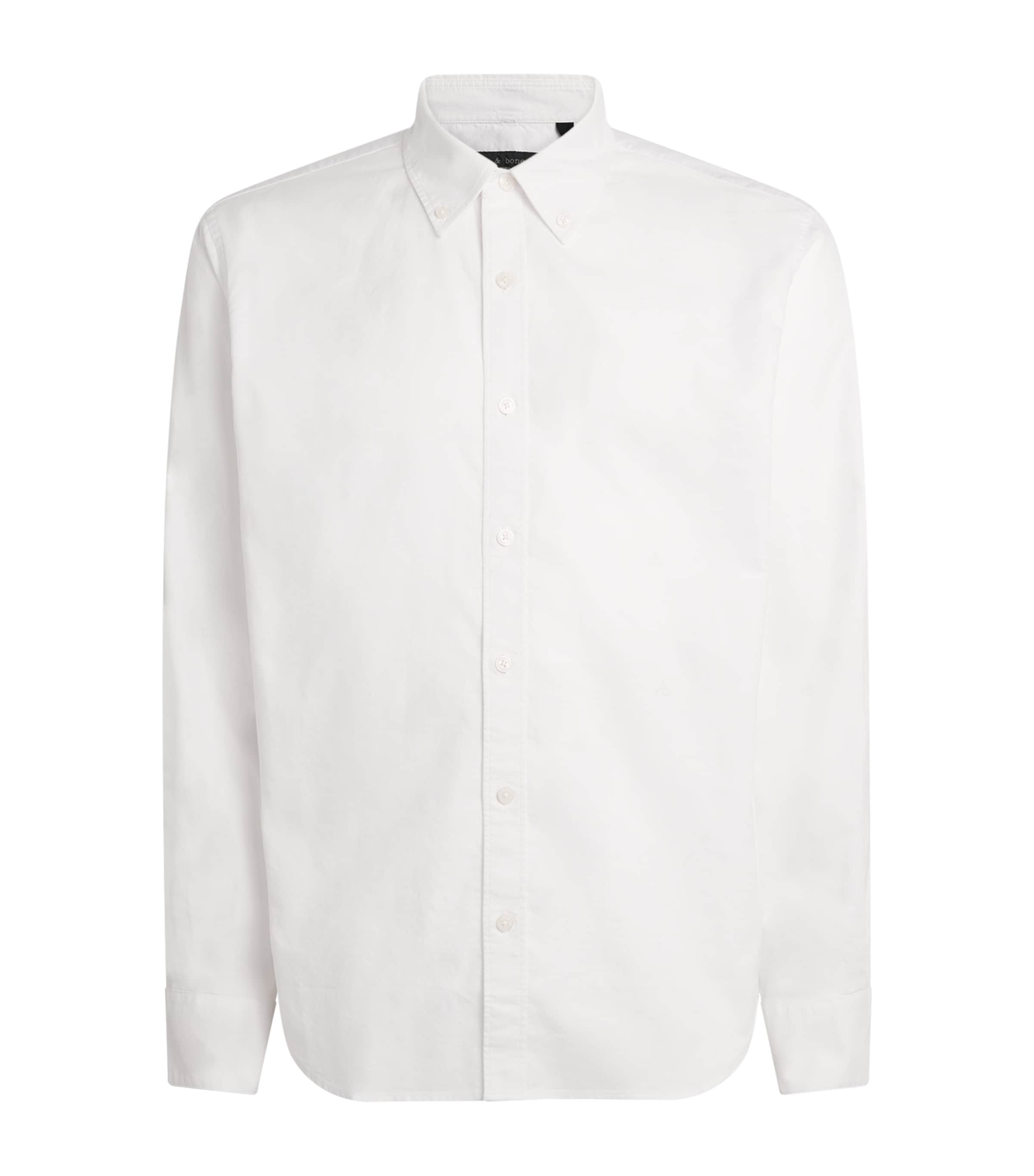 Rag & Bone Mens Cotton Avery Long-Sleeve Shirt Ltblustrip