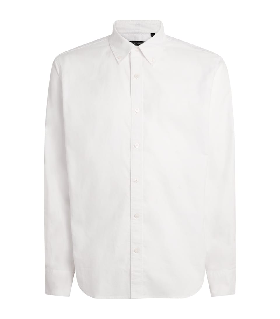 Rag & Bone Mens Cotton Avery Long-Sleeve Shirt Ltblustrip