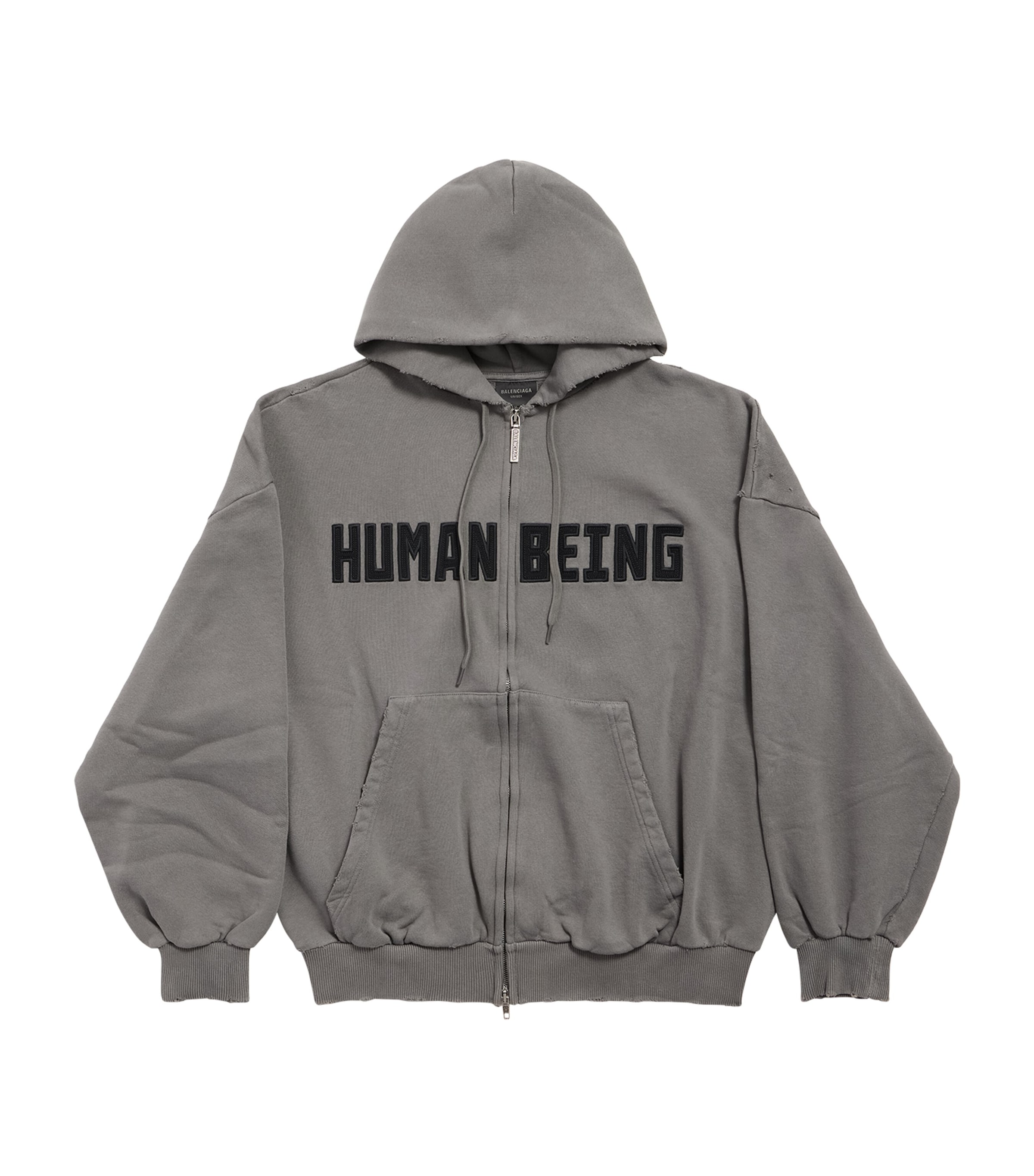 Balenciaga Cotton Fashion Designer Zip-Up Hoodie | Harrods US