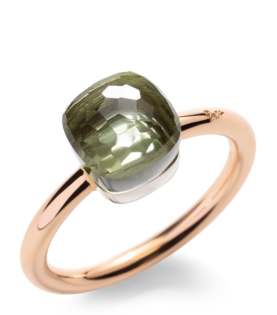 Pomellato Mixed Gold and Prasiolite Nudo Petit Ring