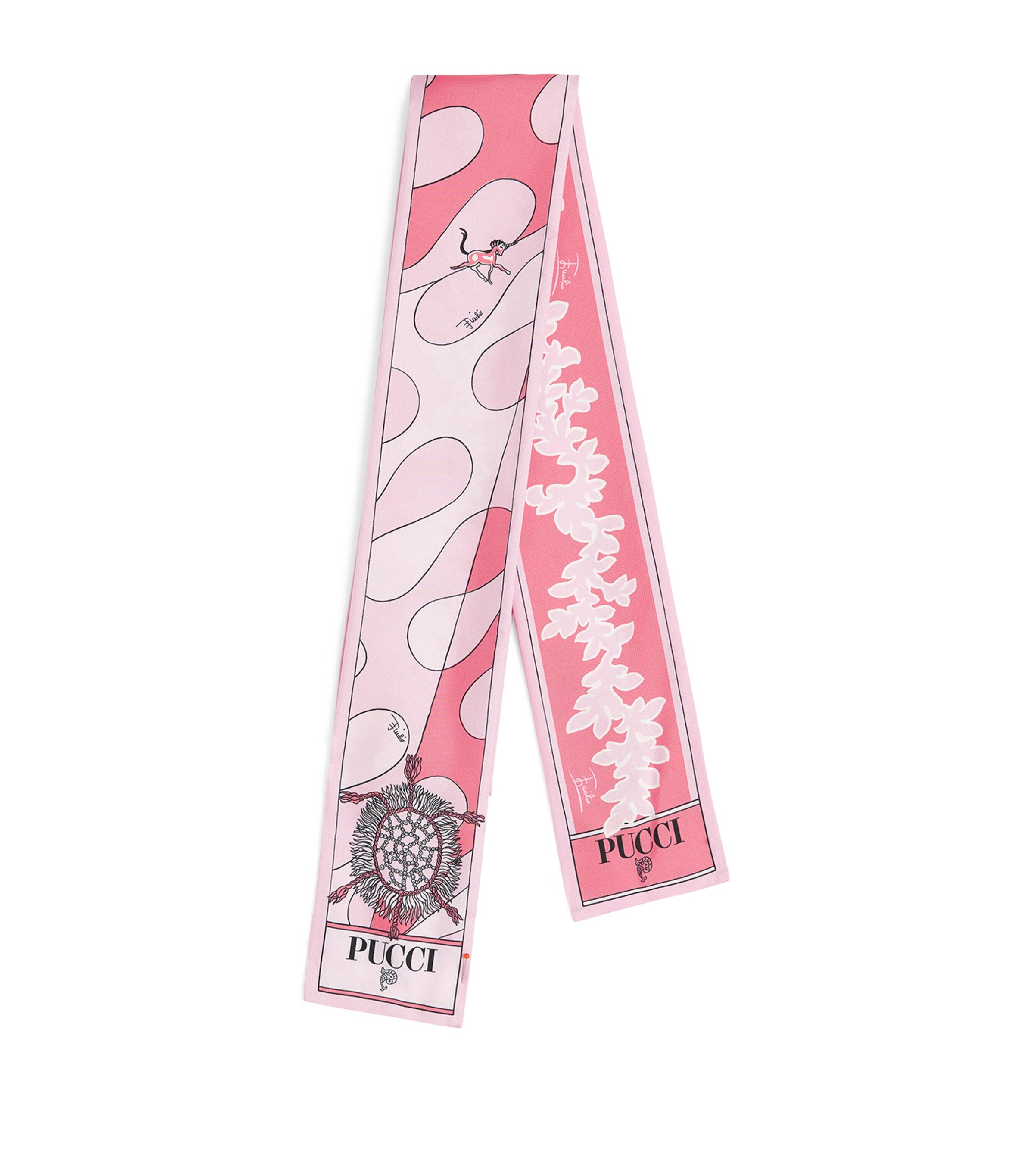 PUCCI Silk Twill Printed Scarf Pink