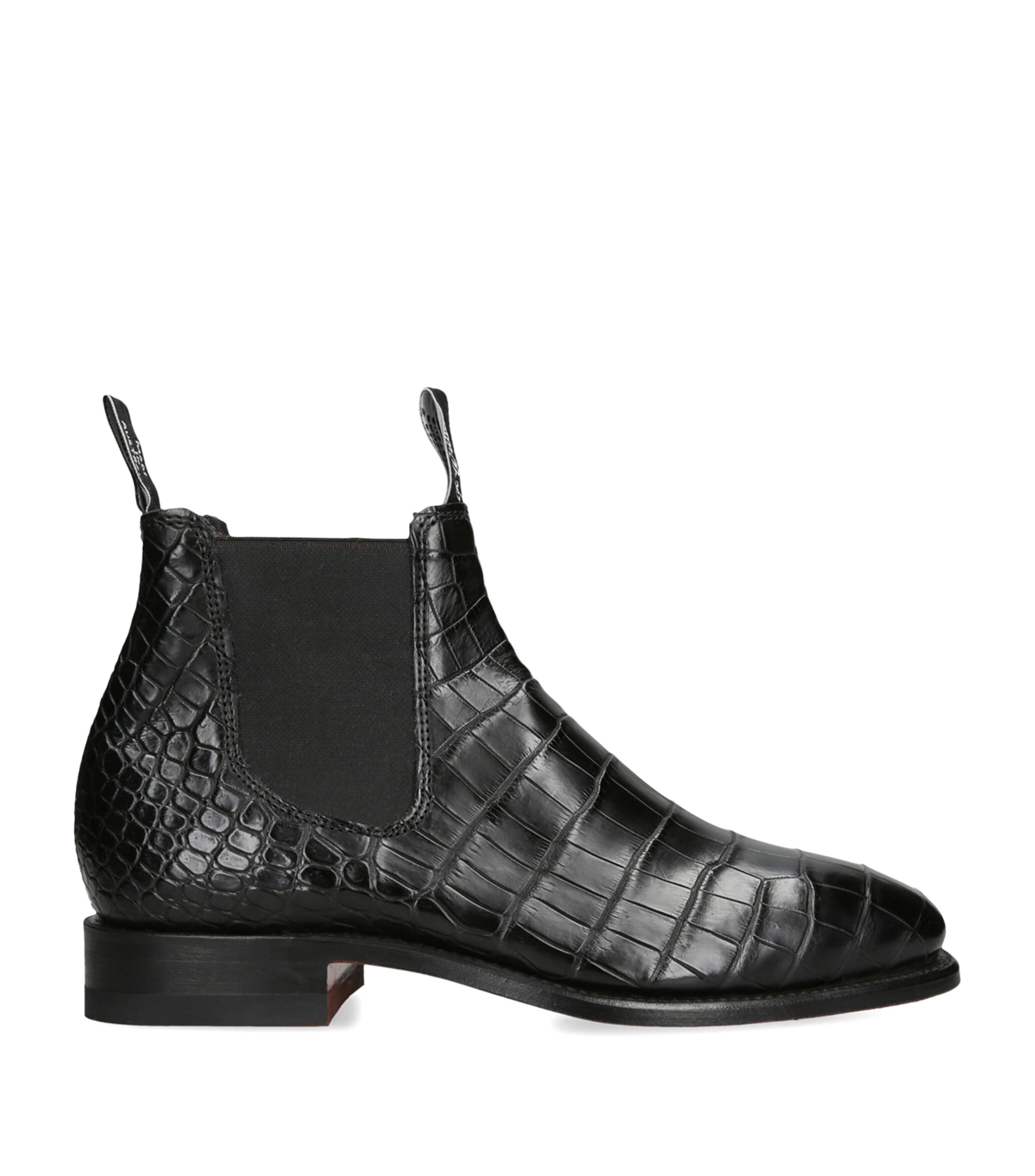 Crocodile Leather Ankle Boots