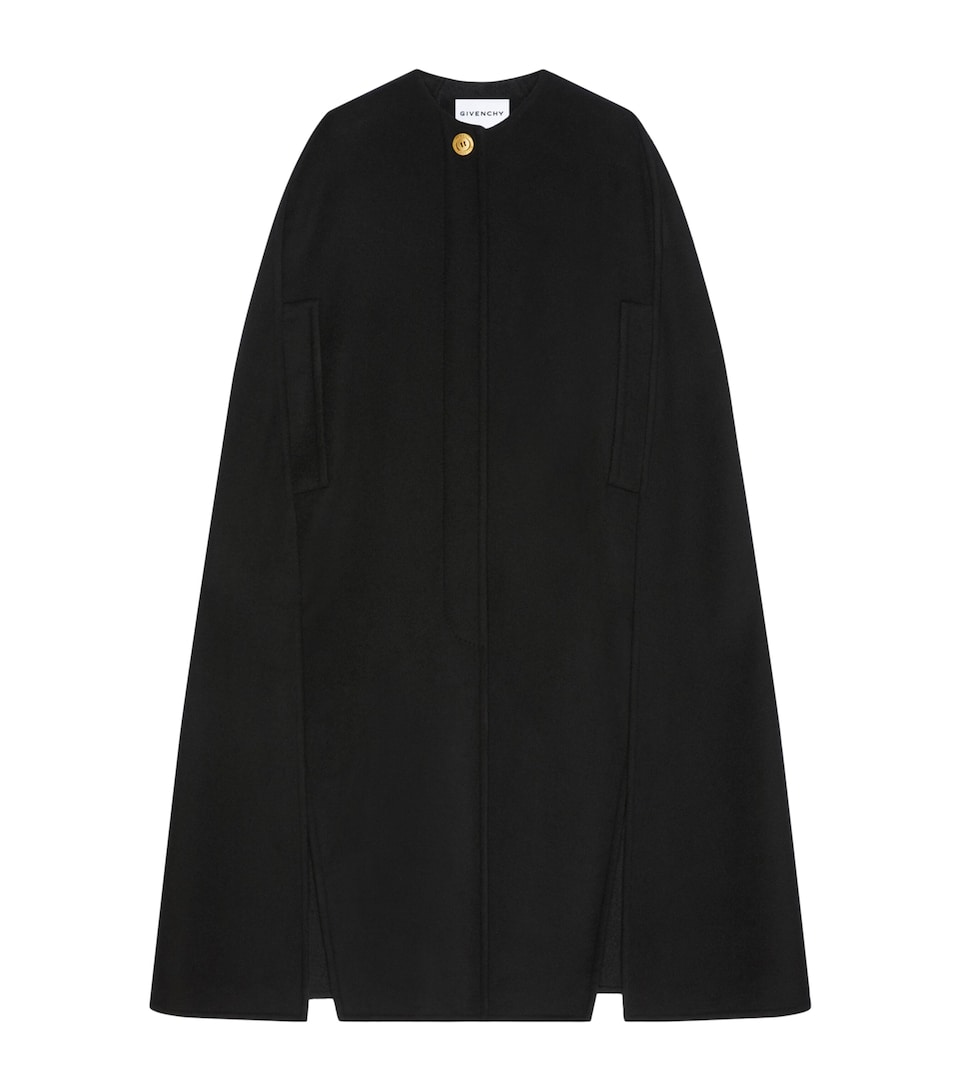 Wool-Cashmere Midi Cape