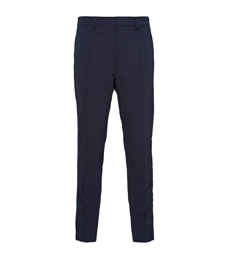 Stretch Slim Pleated Trousers