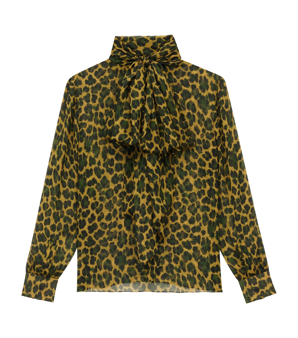 Silk Animal Print Blouse