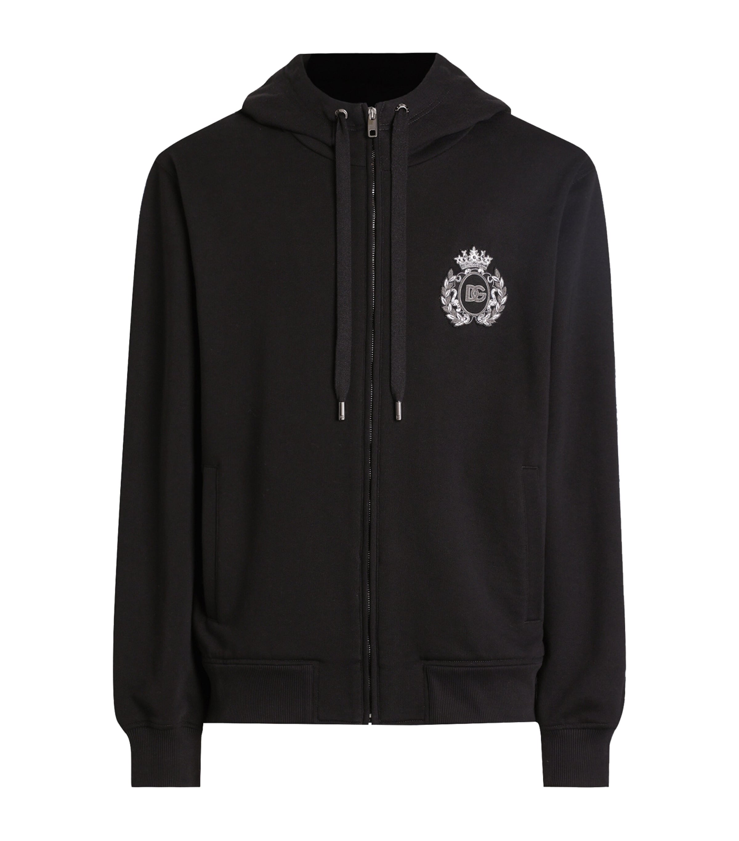 Cotton Logo Zip-Up Hoodie