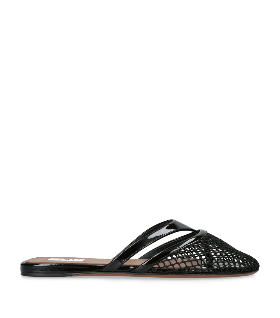 Infradito Fishnet Flat Mules