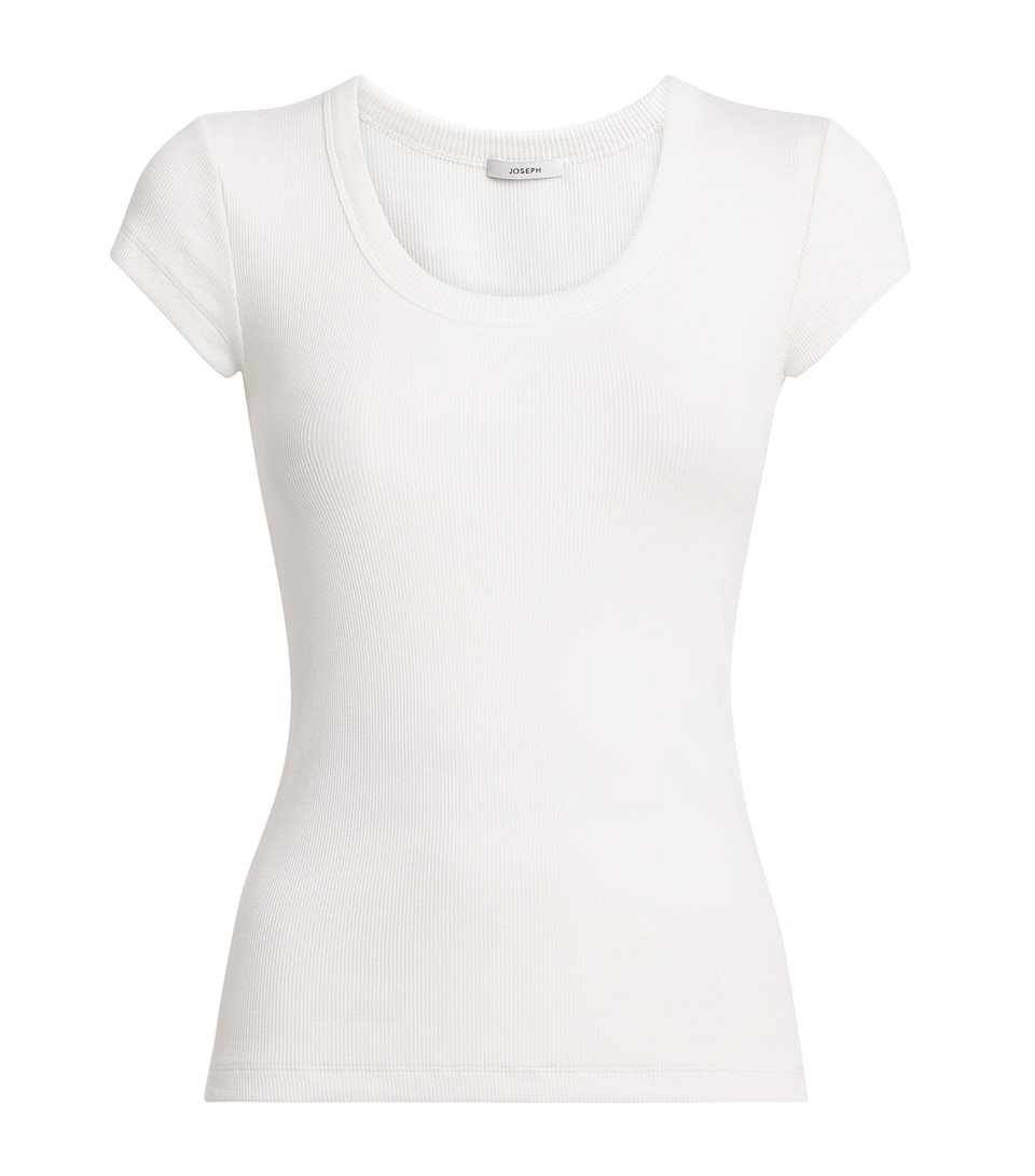 Stretch-Cotton Ribbed Saba Top