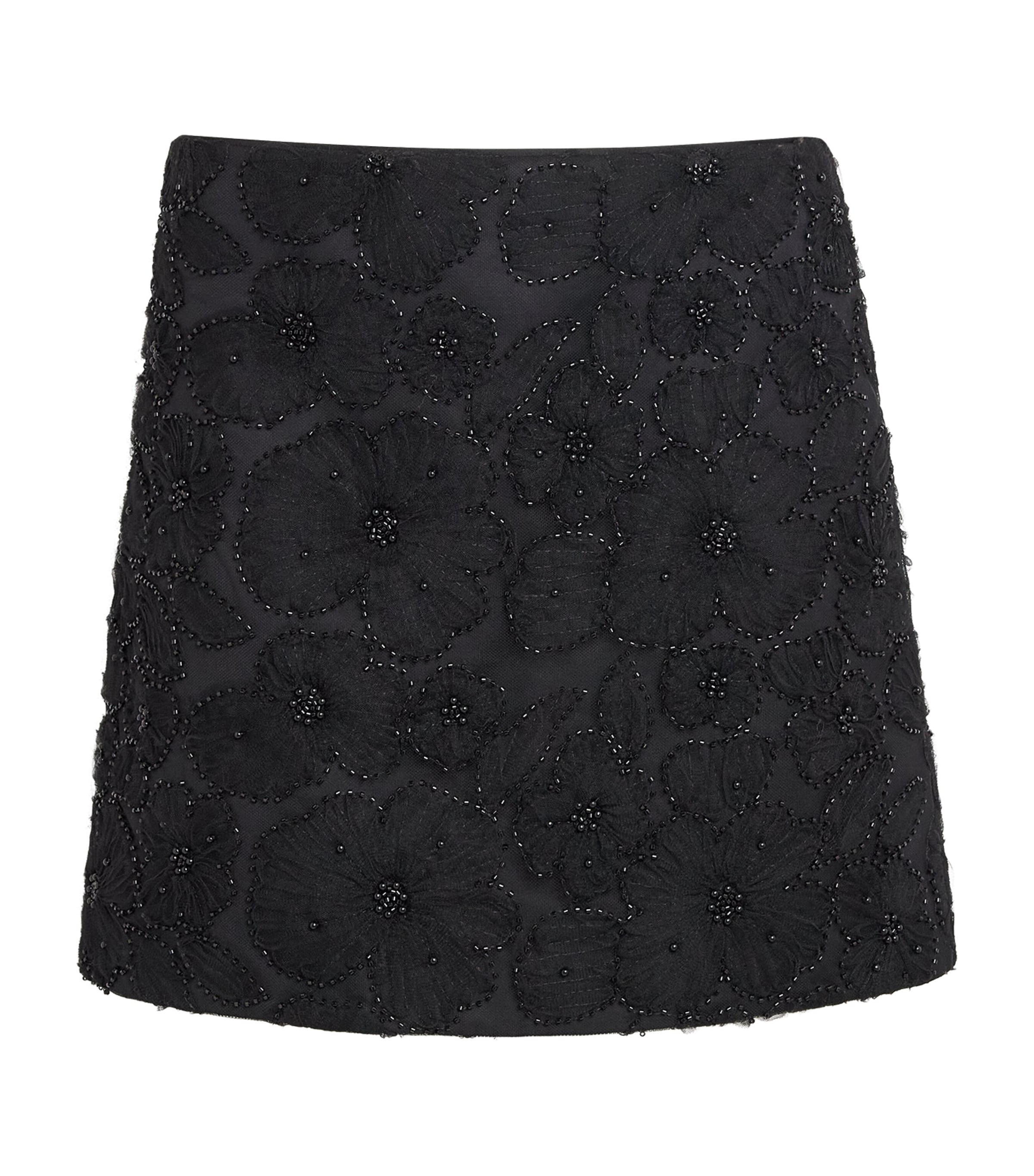 Veronica Beard Womens Embellished Olenna Mini Skirt Black Embell