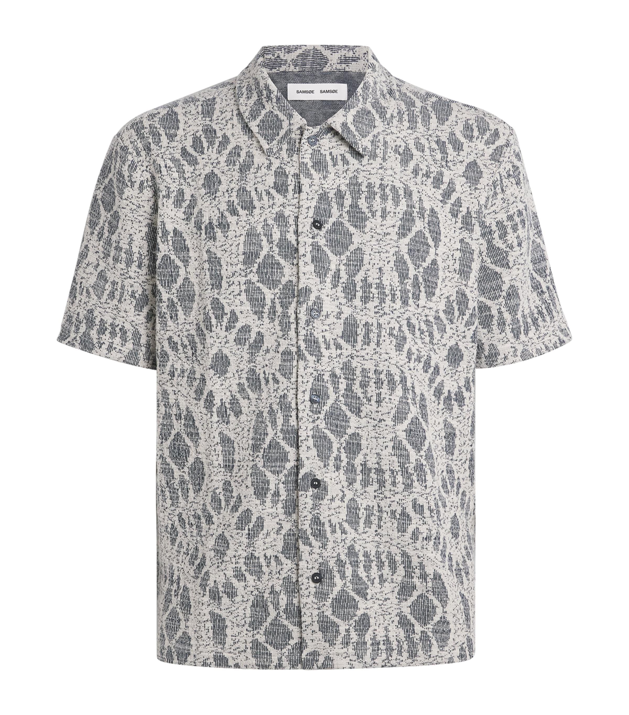 Samsøe Samsøe Mens Sakvist Short-Sleeve Shirt Salute Symmetry