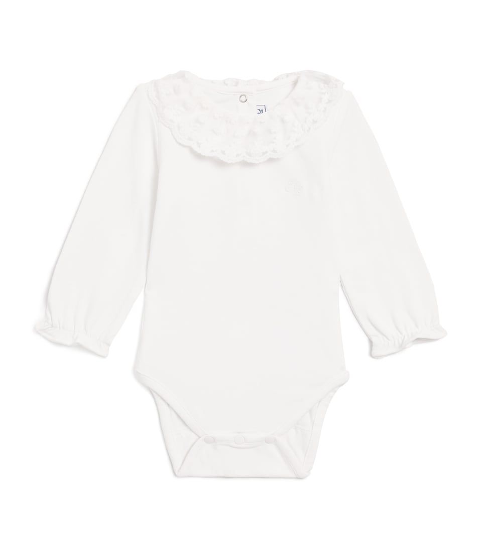 Tartine et Chocolat Stretch-Cotton Lace-Collar Bodysuit (3-36 Months)