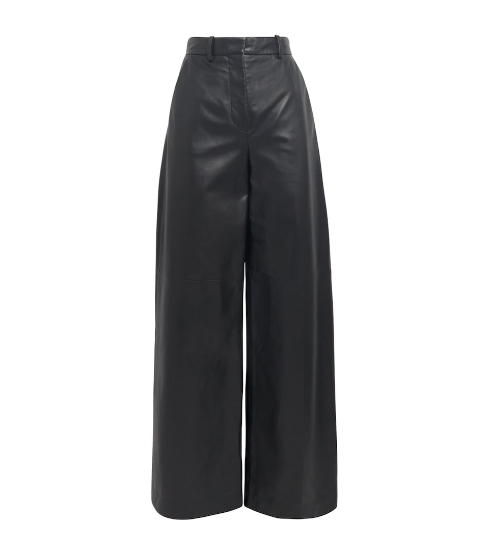 Leather Alana Wide-Leg Trousers