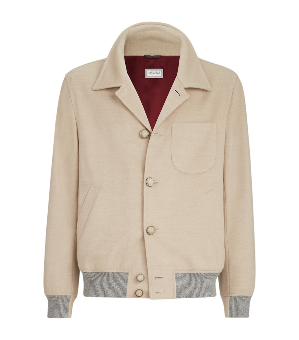 Brunello Cucinelli Mens Virgin Wool Shacket