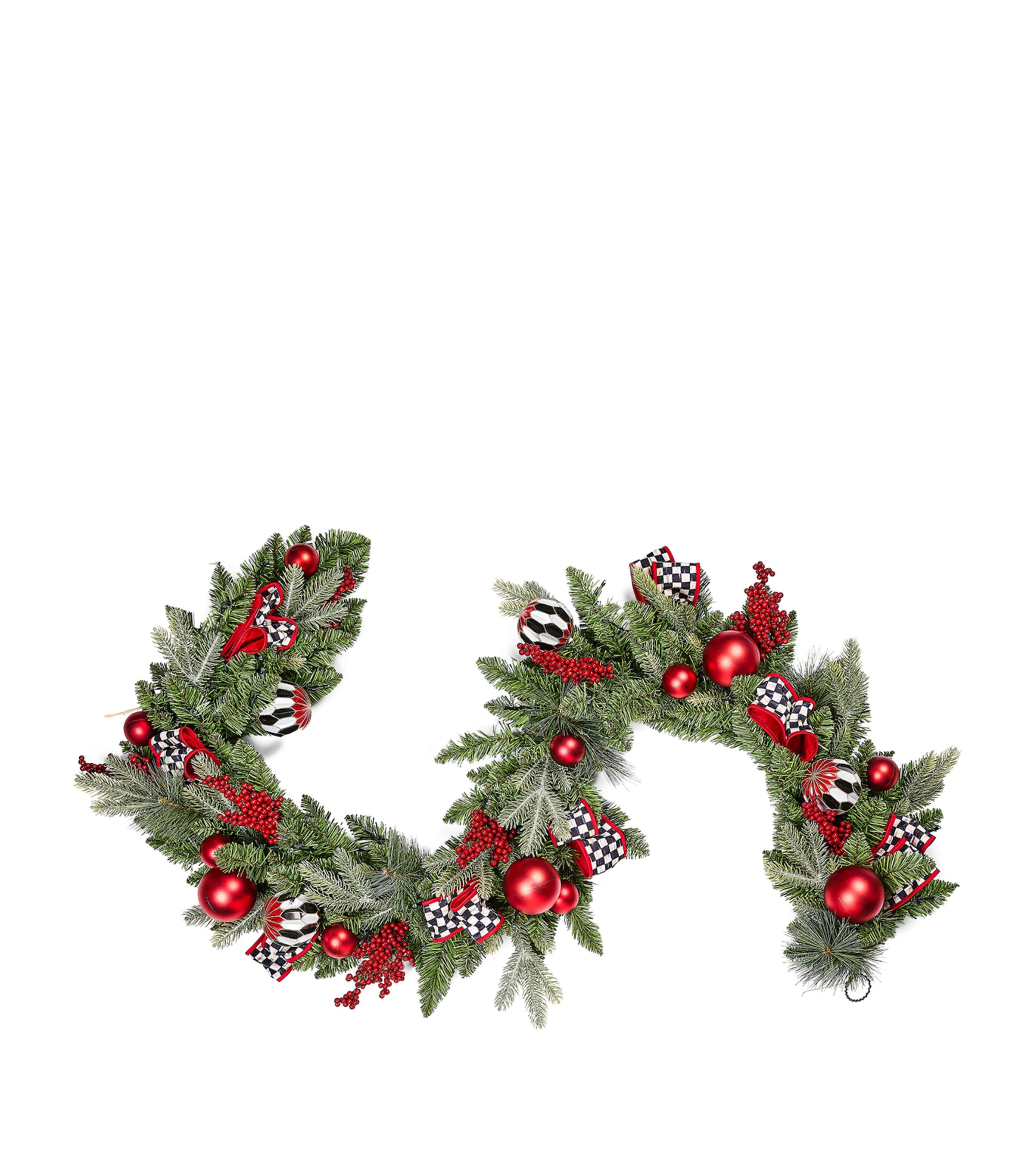 MacKenzie-Childs Merry Christmas Illuminated Garland Red