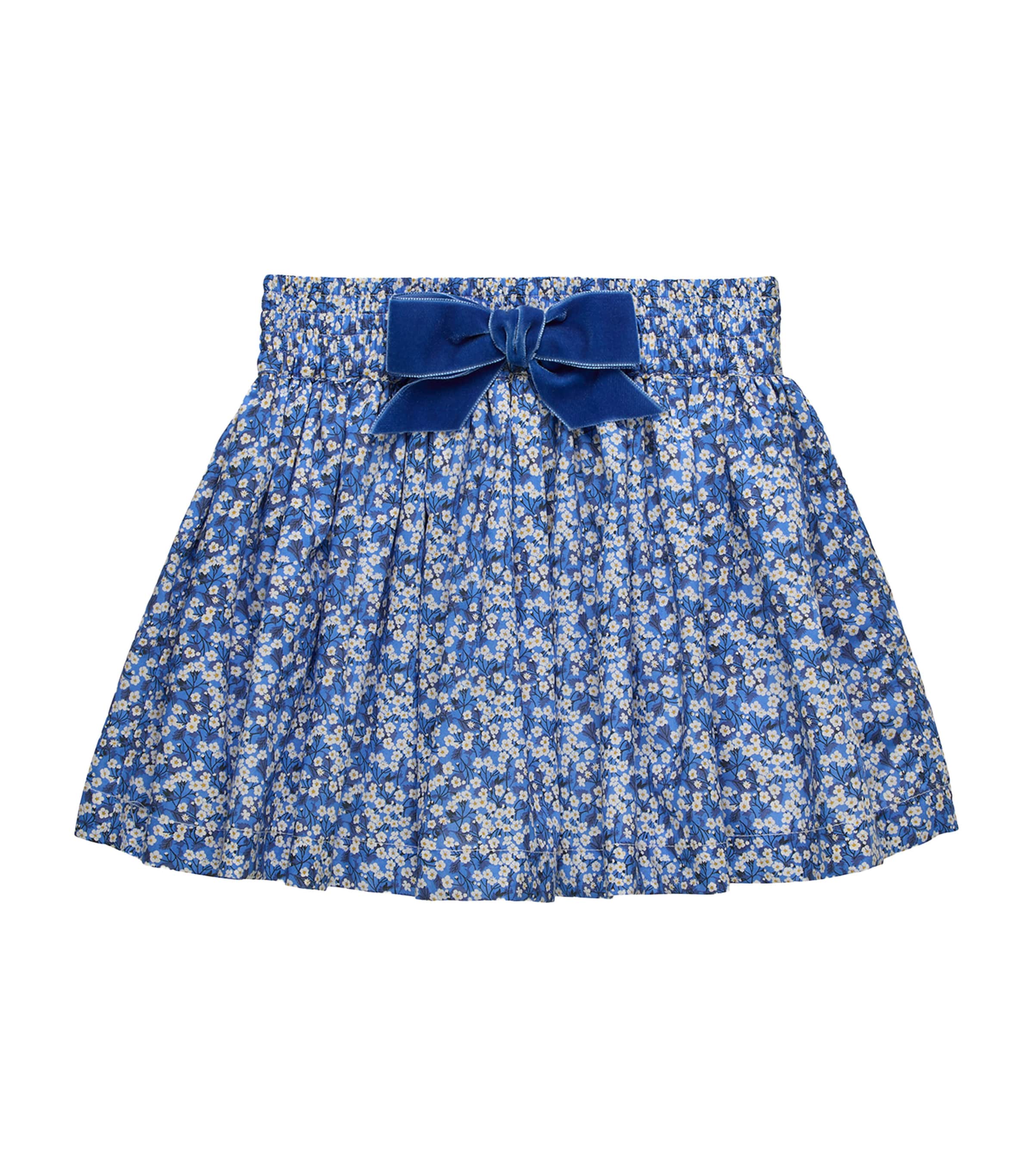 Trotters Cotton Mitsi Floral Skirt (6-11 Years) Blue