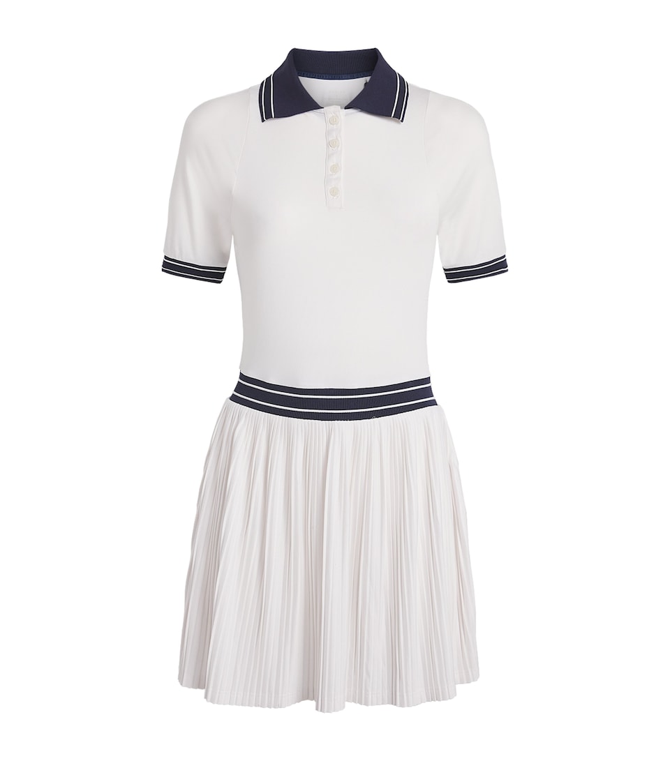 Varley Womens Jersey Draya Court Mini Dress White
