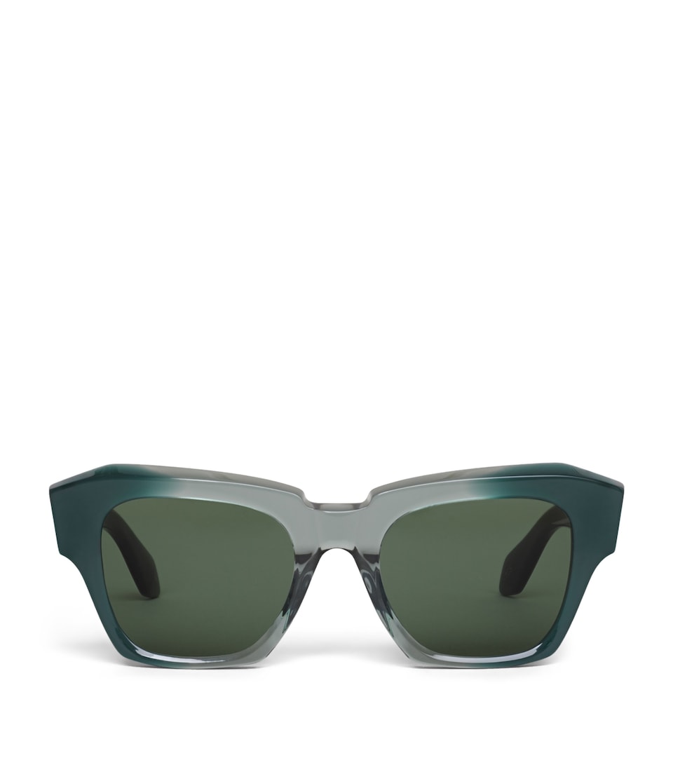 Alaïa Acetate Melted Square Sunglasses Green