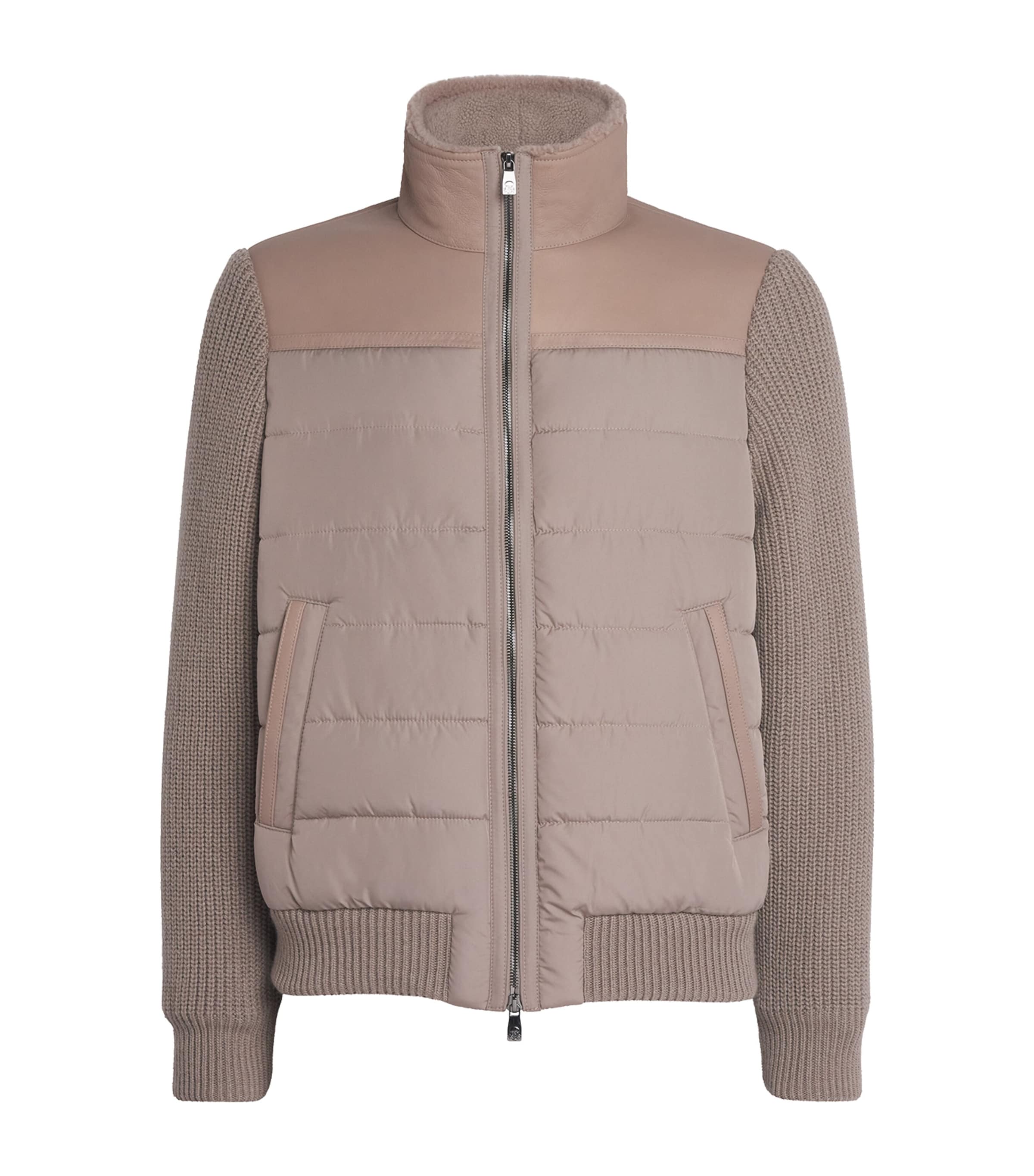 Shearling-Trim Padded Jacket