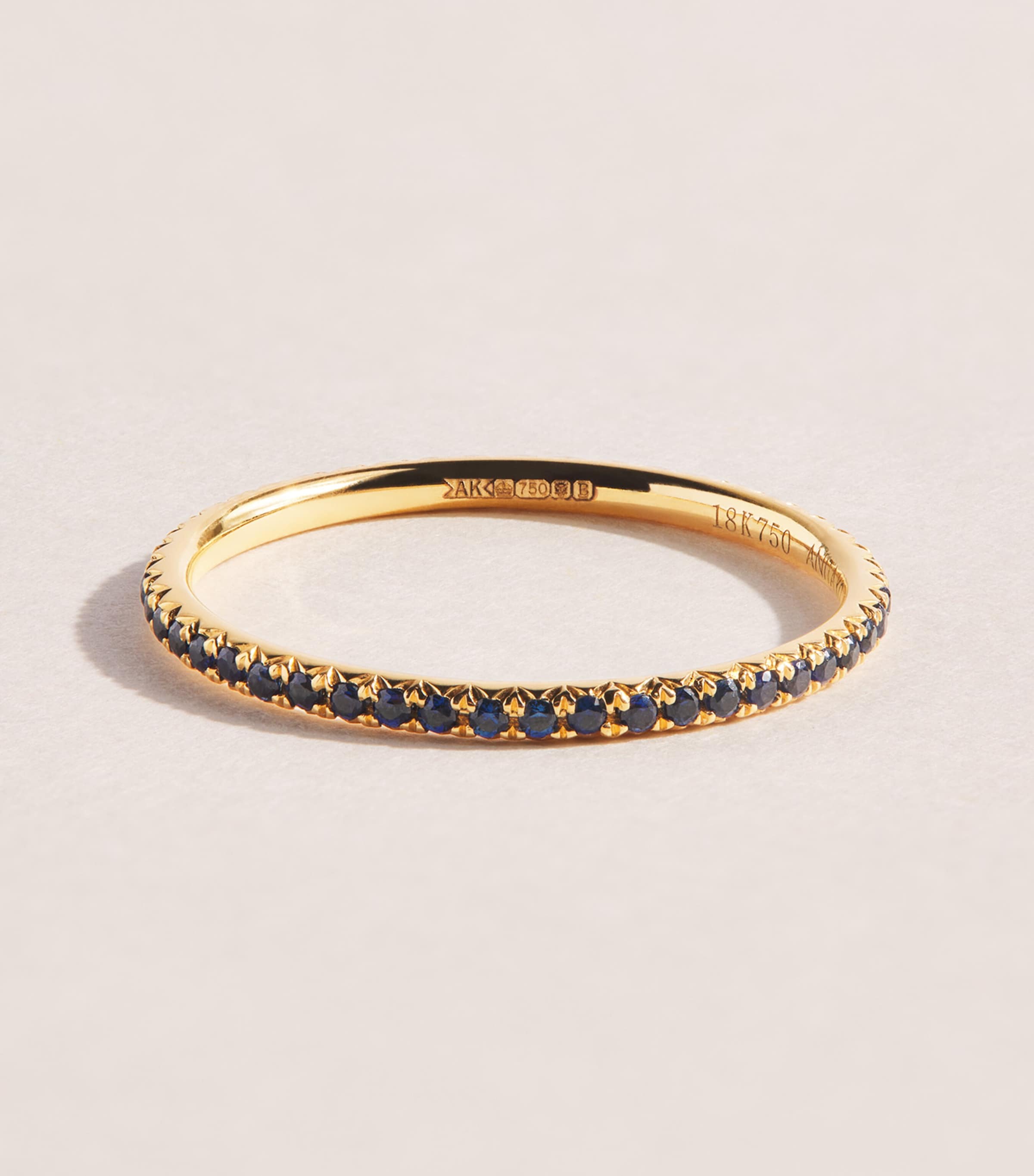 Anita Ko Yellow Gold and Sapphire Eternity Ring Yellow Gold