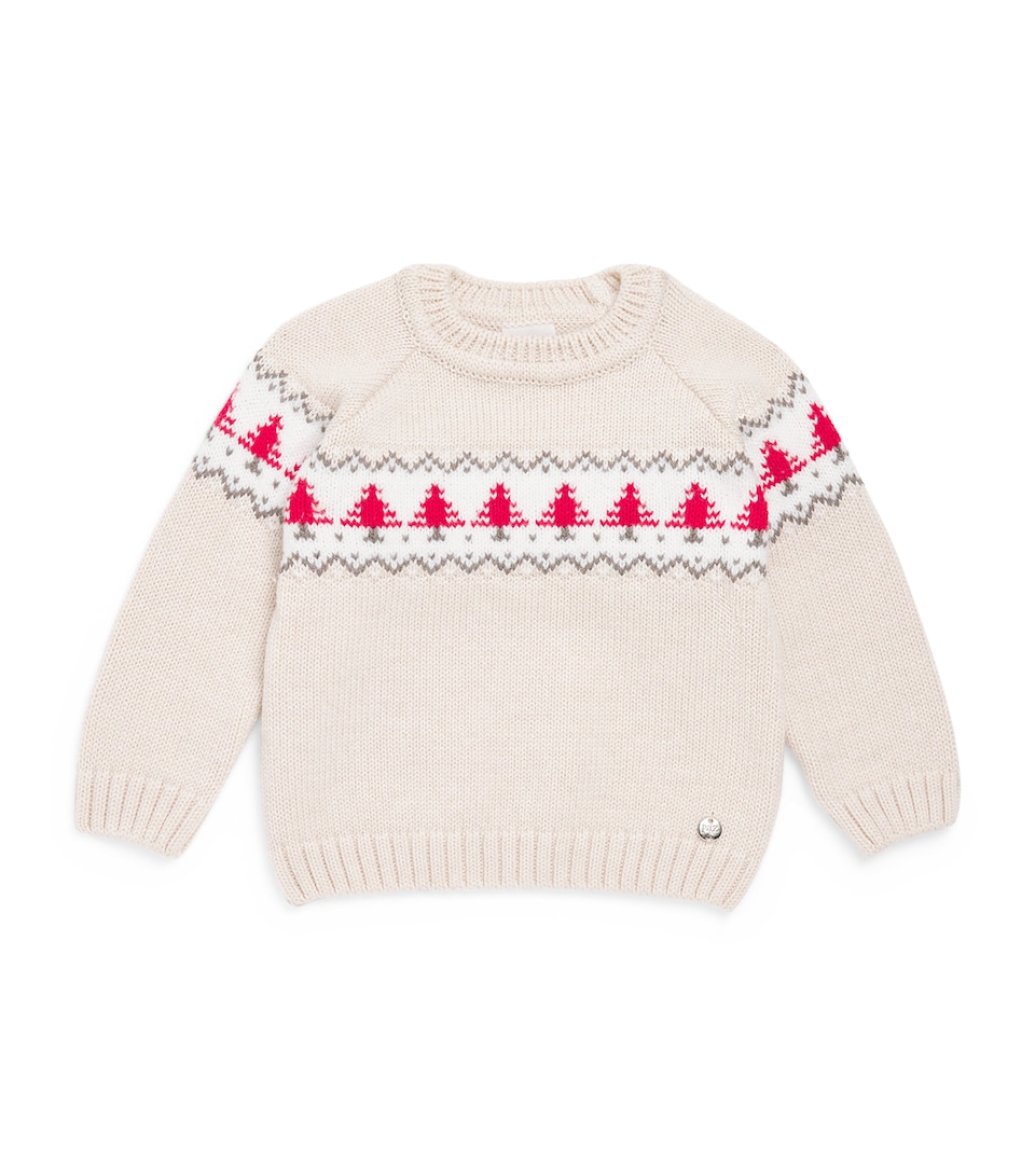 Paz Rodriguez Mens Wool Christmas Tree Sweater (3-48 Months)