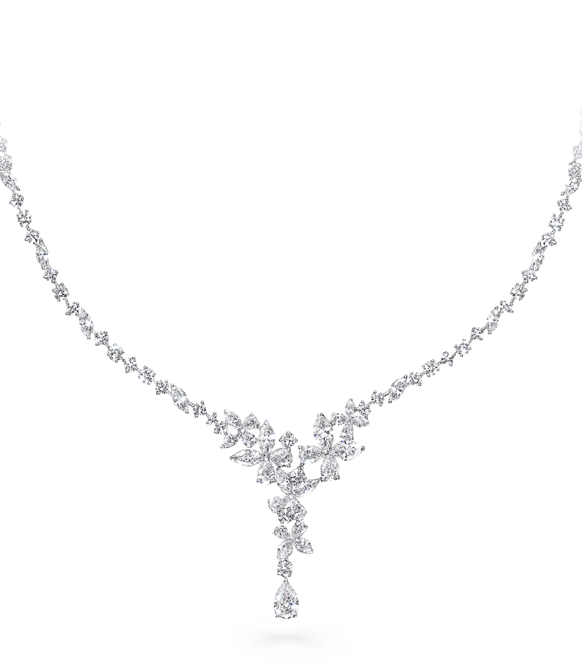 Graff White Gold and Diamond Classic Butterfly Necklace White Gold