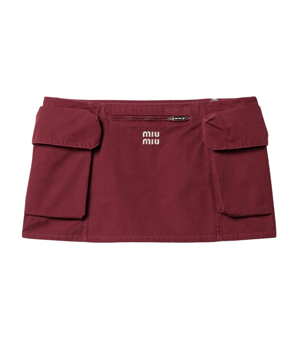 Cotton Poplin Mini Skirt