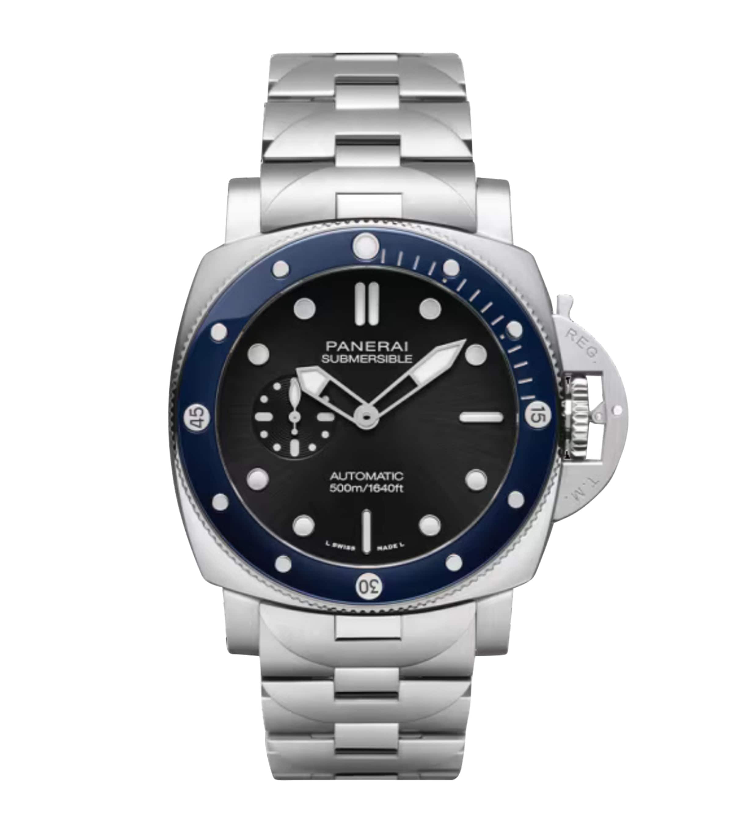 Panerai Stainless Steel Submersible Watch 44mm Black