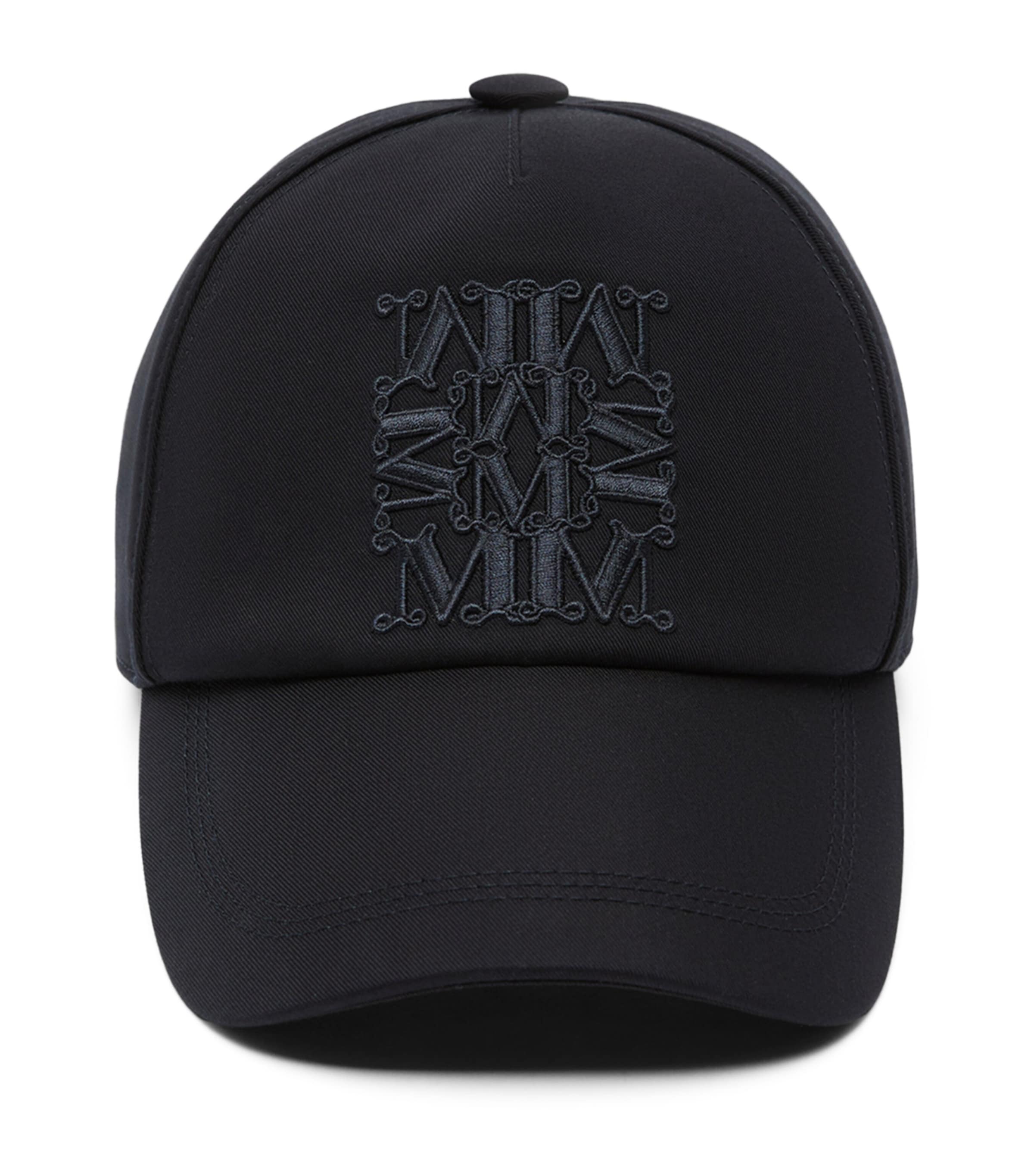 Max Mara Water-Repellent Monogram Baseball Cap Midnightblue