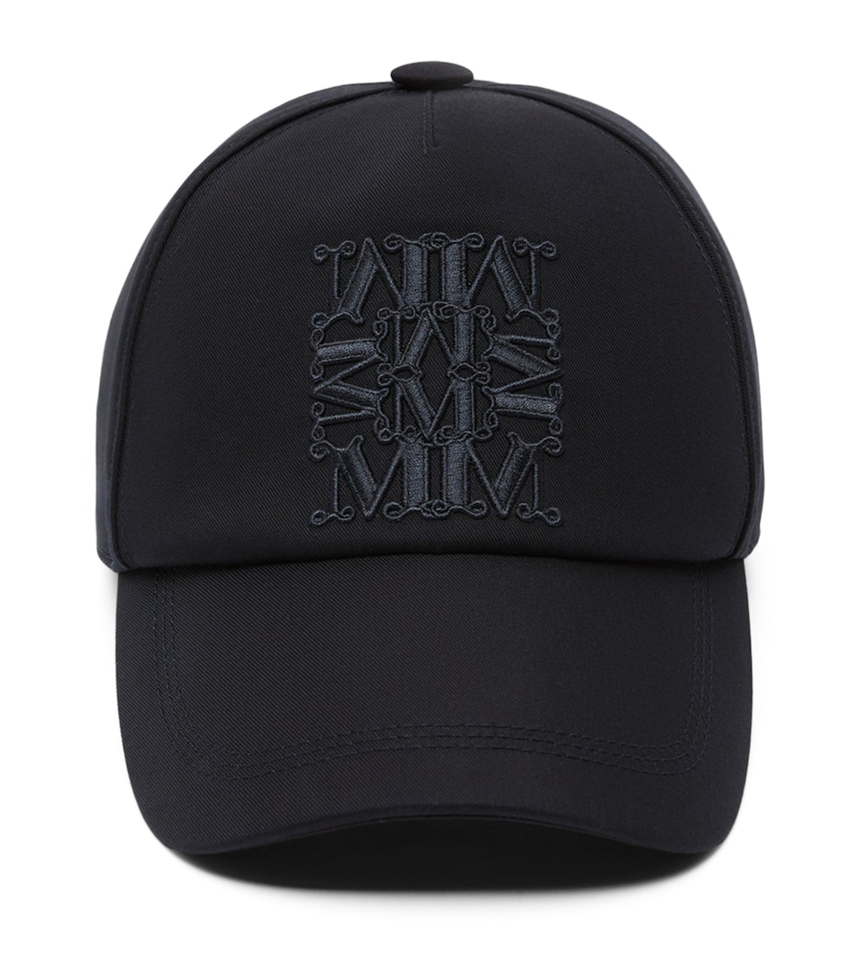 Max Mara Water-Repellent Monogram Baseball Cap Midnightblue