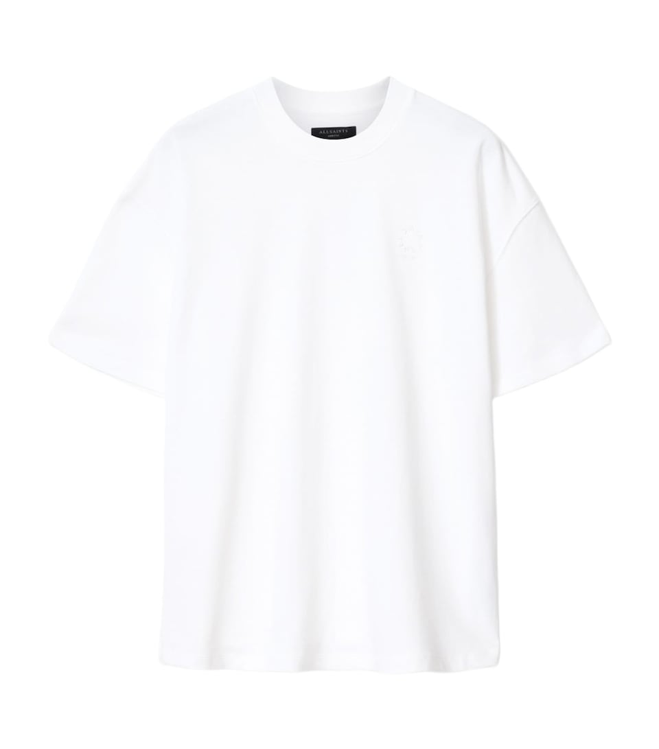 AllSaints Mens Organic Cotton Haven T-Shirt Ashen White