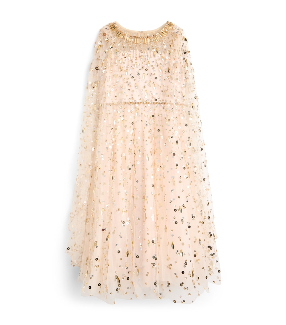 Jenny Packham Kids Embellished Dress (6-14 Years) Gold