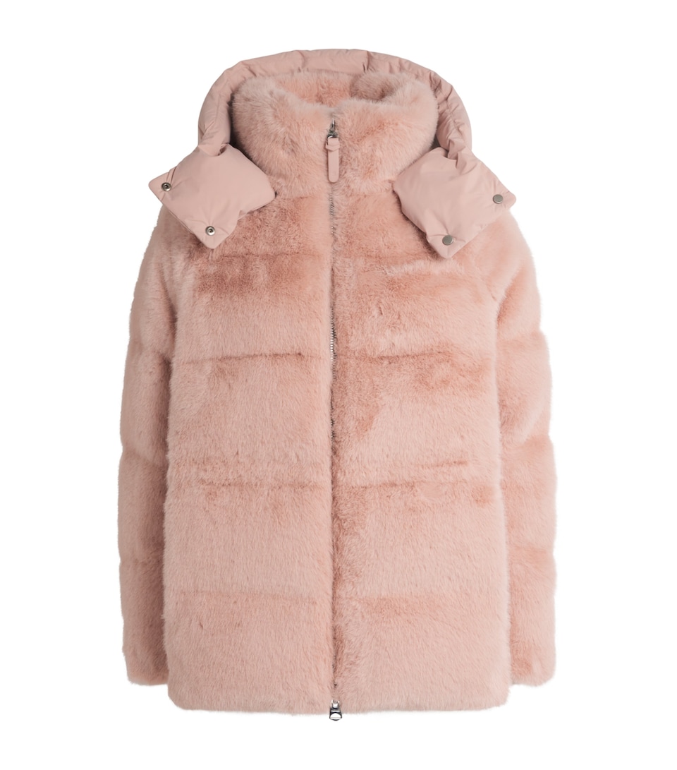 Faux Fur-Trim Cassidy Coat