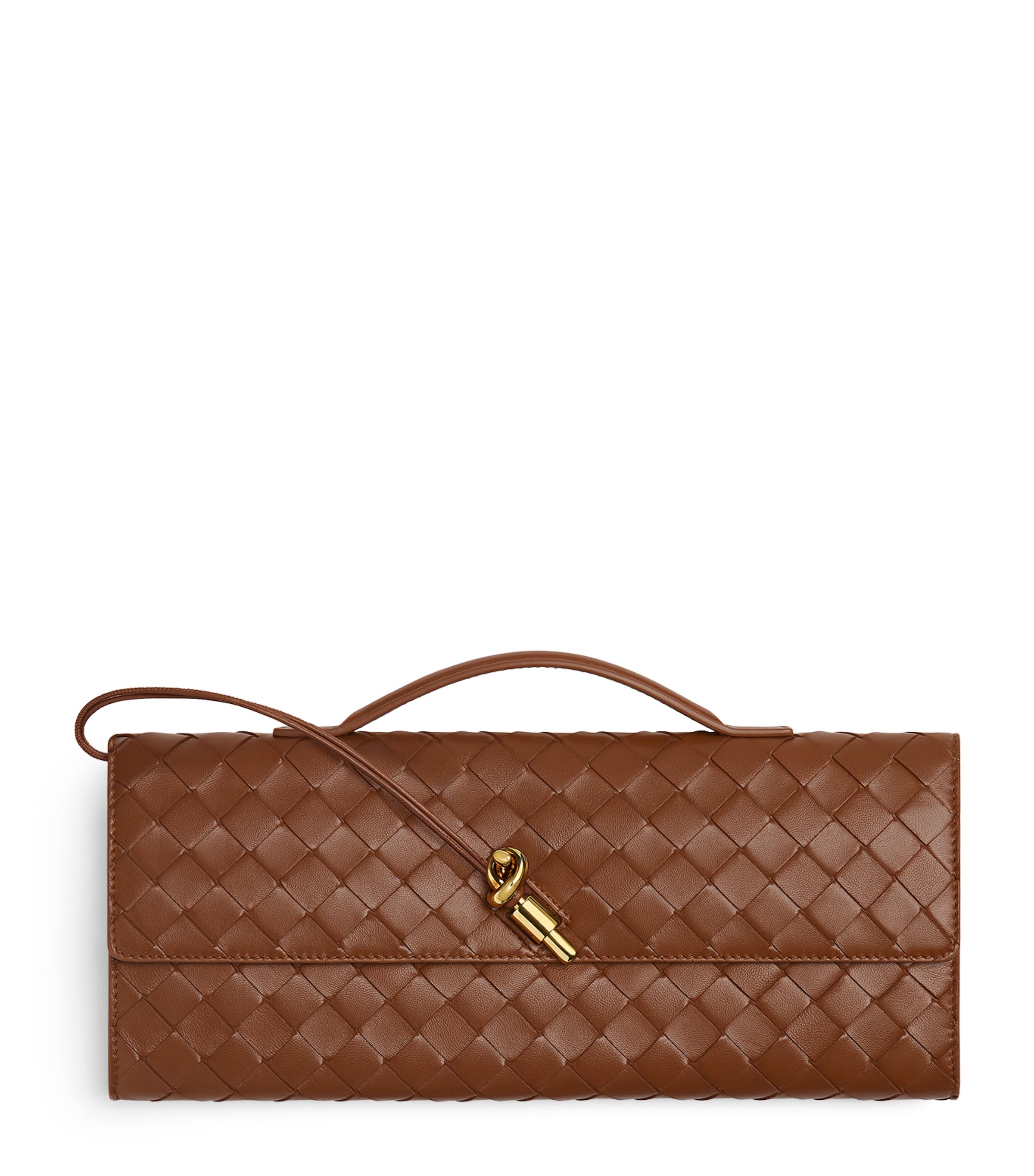 Intrecciato Leather Andiamo Clutch Bag