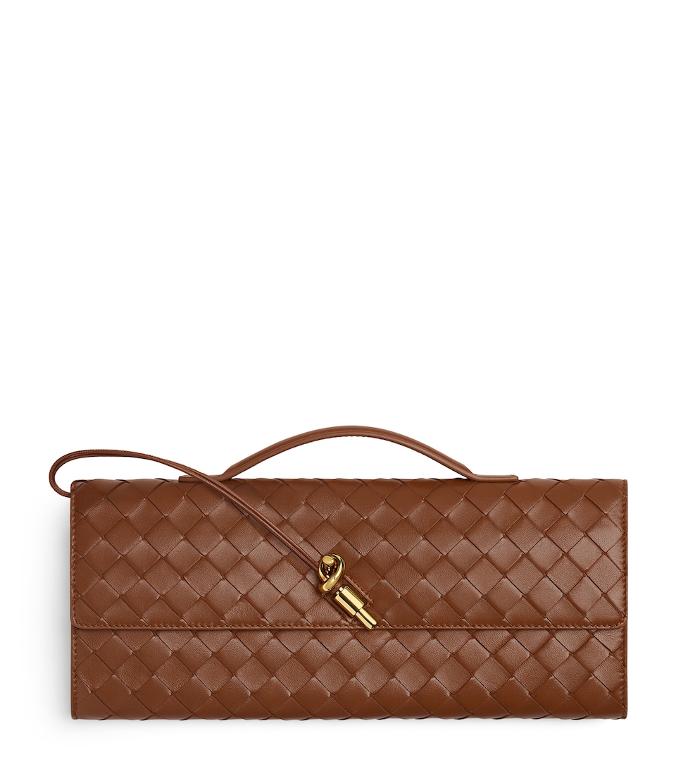 Intrecciato Leather Andiamo Clutch Bag