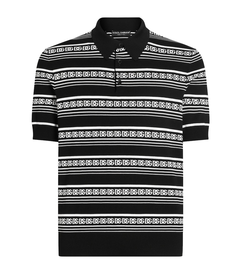 Silk Monogram Polo Shirt