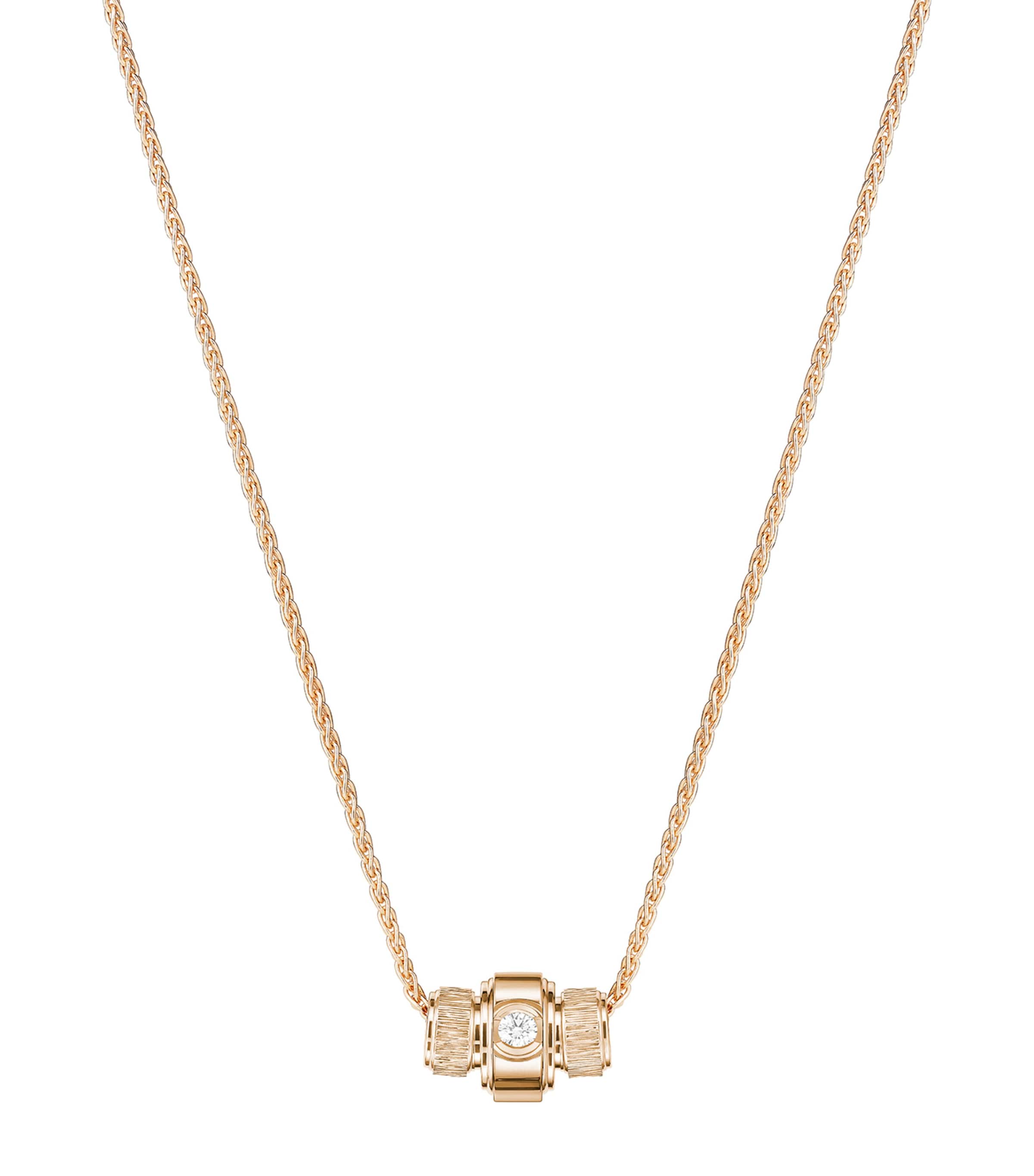 Rose Gold and Diamond Possession Pendant Necklace