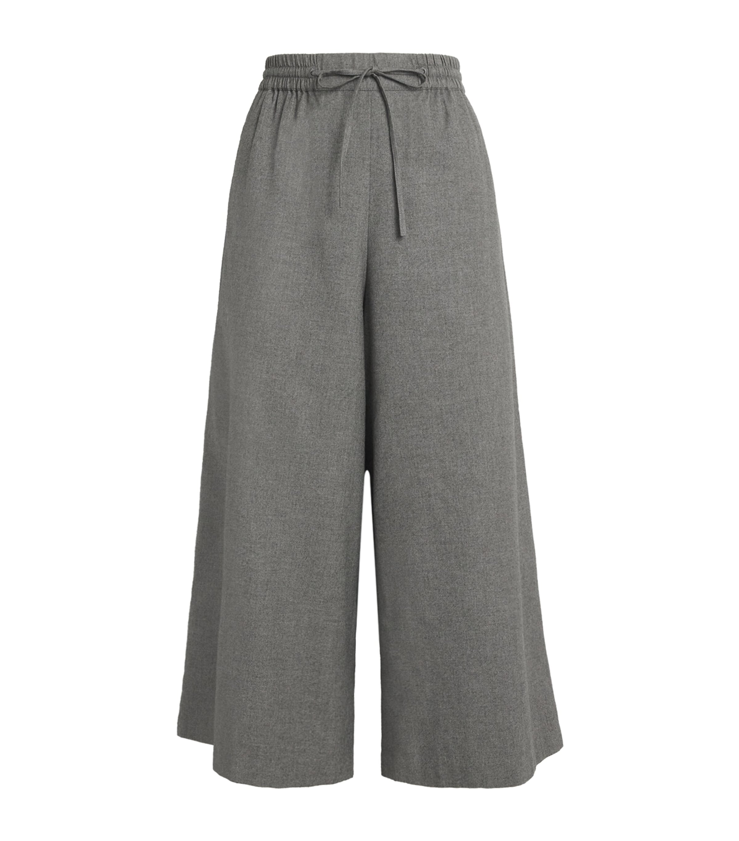 Yves Salomon Womens Cashmere-Cotton Wide Culottes