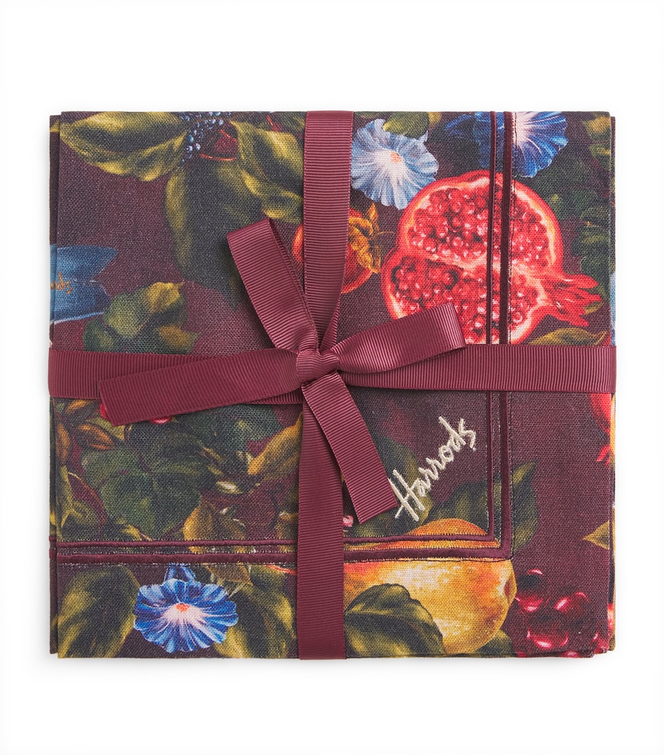Harrods Set of 2 Linen Festive Banquet Napkins