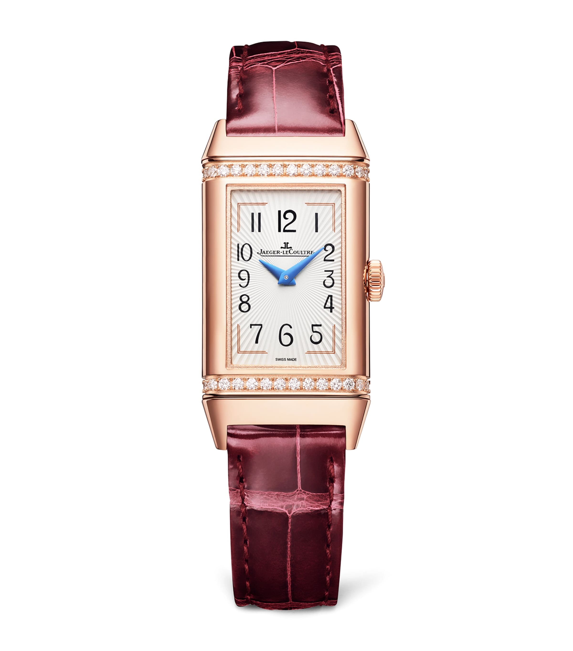 Jaeger-LeCoultre Pink Gold and Diamond Reverso One Duetto Watch 20mm Pink Gold