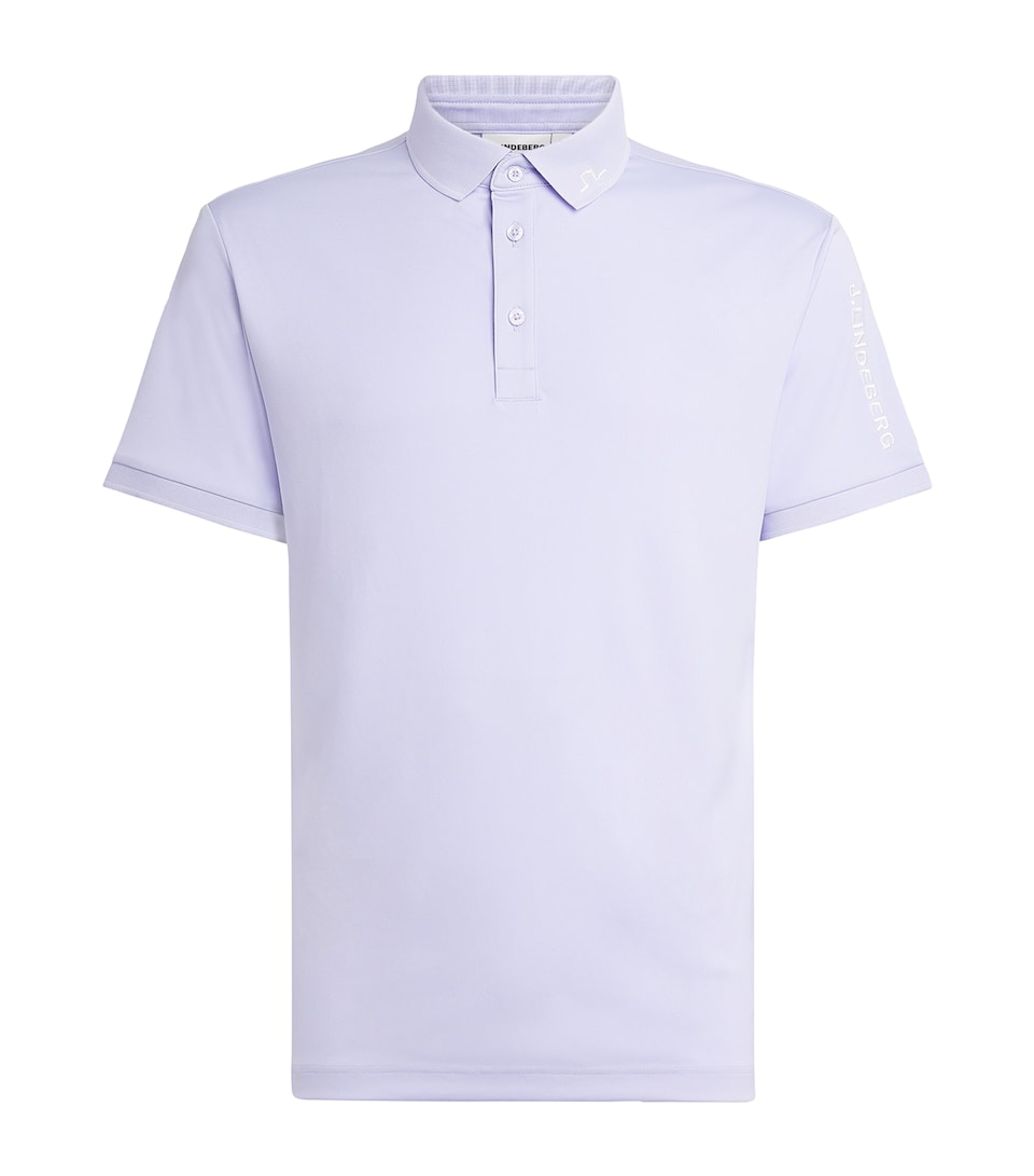 J Lindeberg Mens Tour Tech Polo Shirt Purple Heather