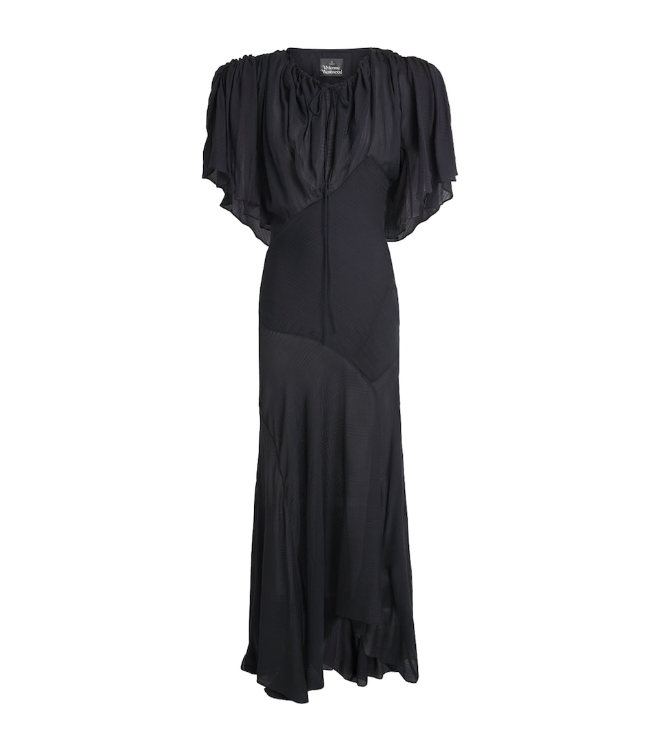 Vivienne Westwood Womens Gauze Priscilla Maxi Dress Vintage Black