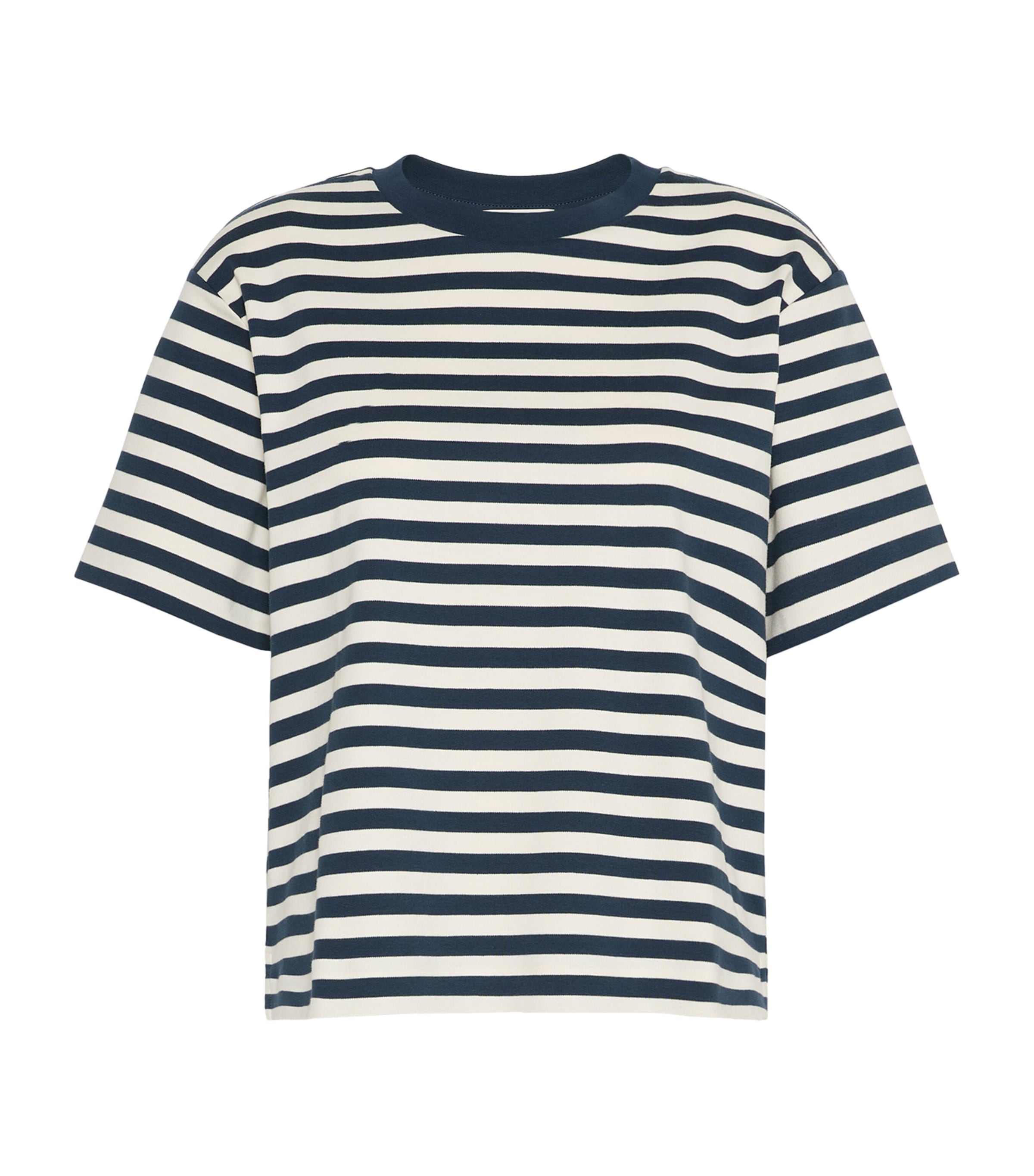Weekend Max Mara Womens Cotton Stripe T-Shirt Navy