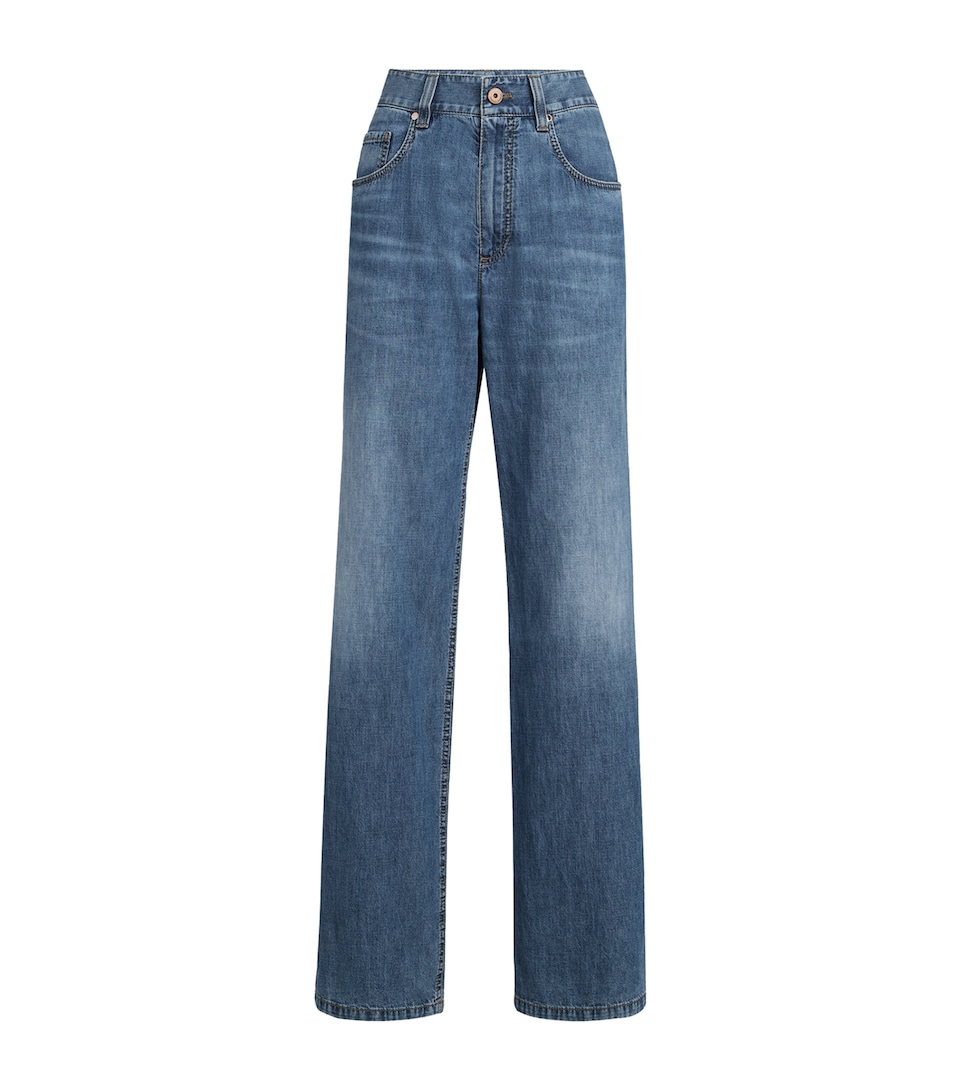 Brunello Cucinelli Womens Relaxed Jeans Denim